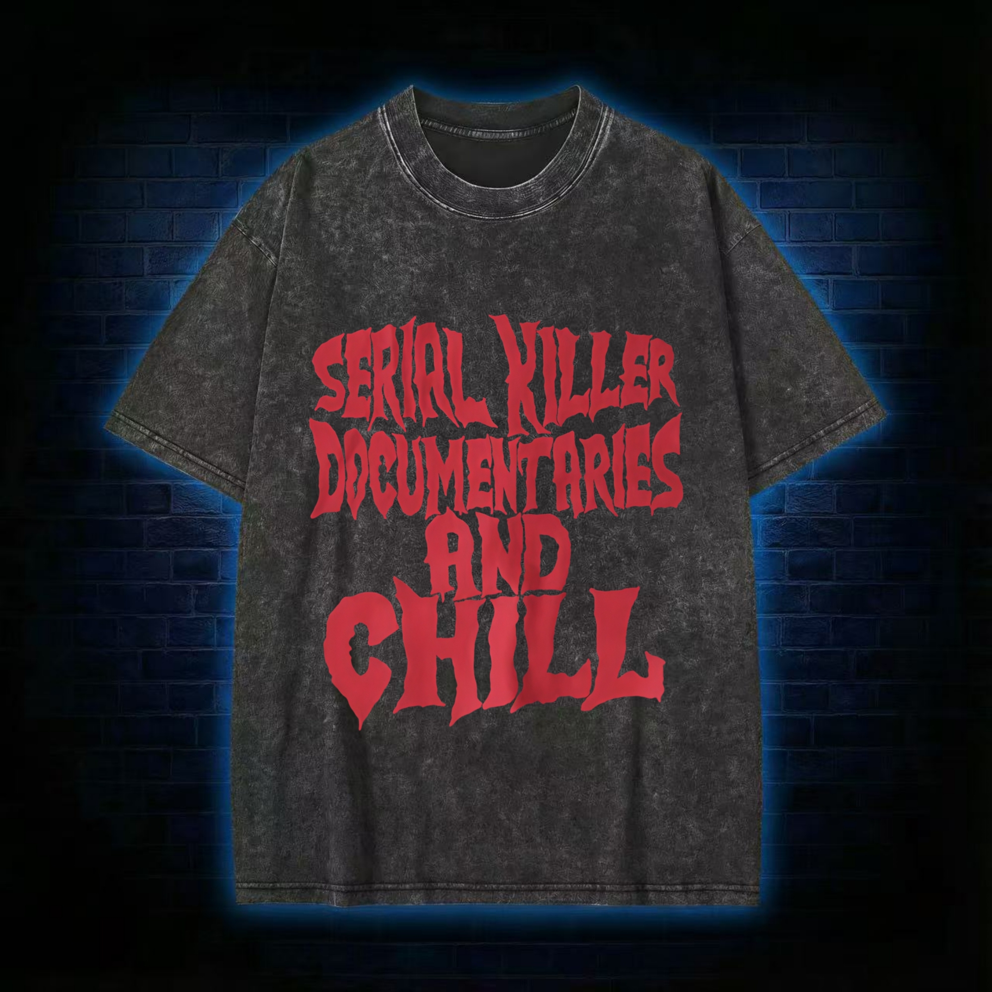 Serial Killer Documentaries Washed T-shirt