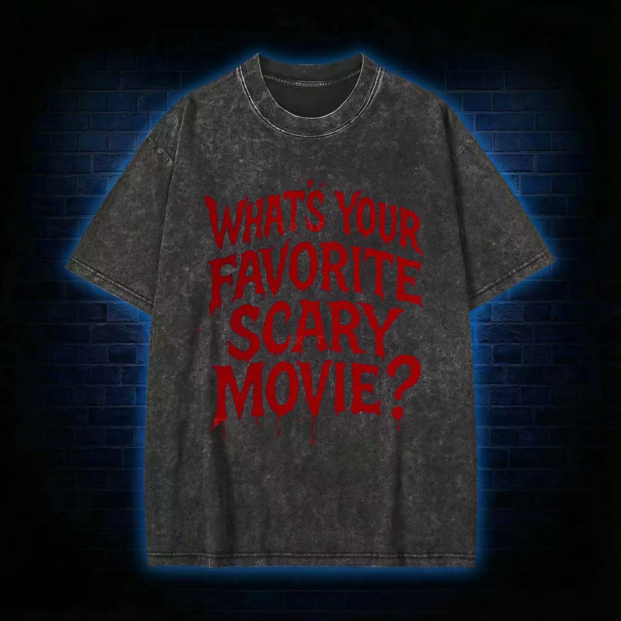 What's Your Favorite Scary Movie Washed T-shirt