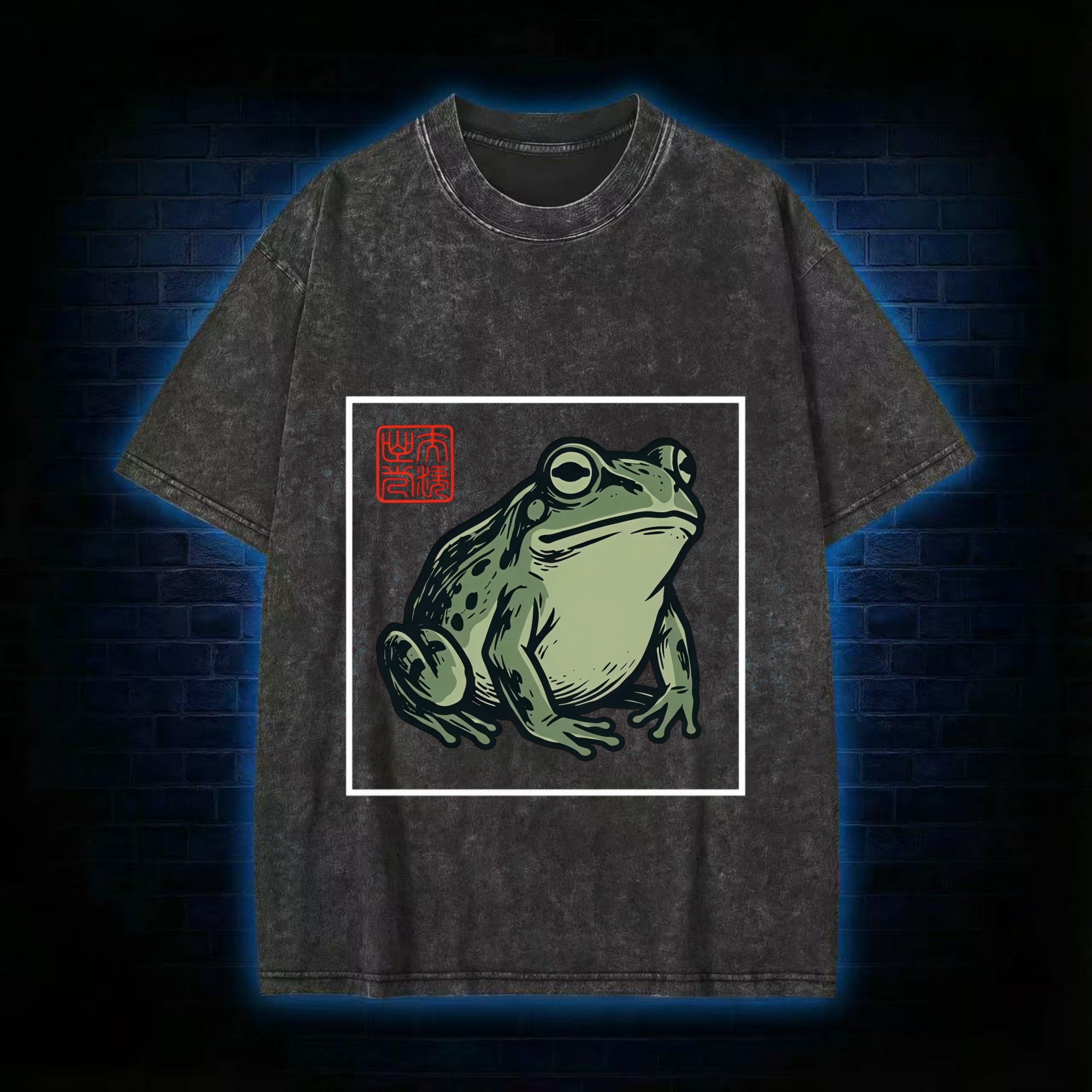 Zen Frog Washed T-Shirt