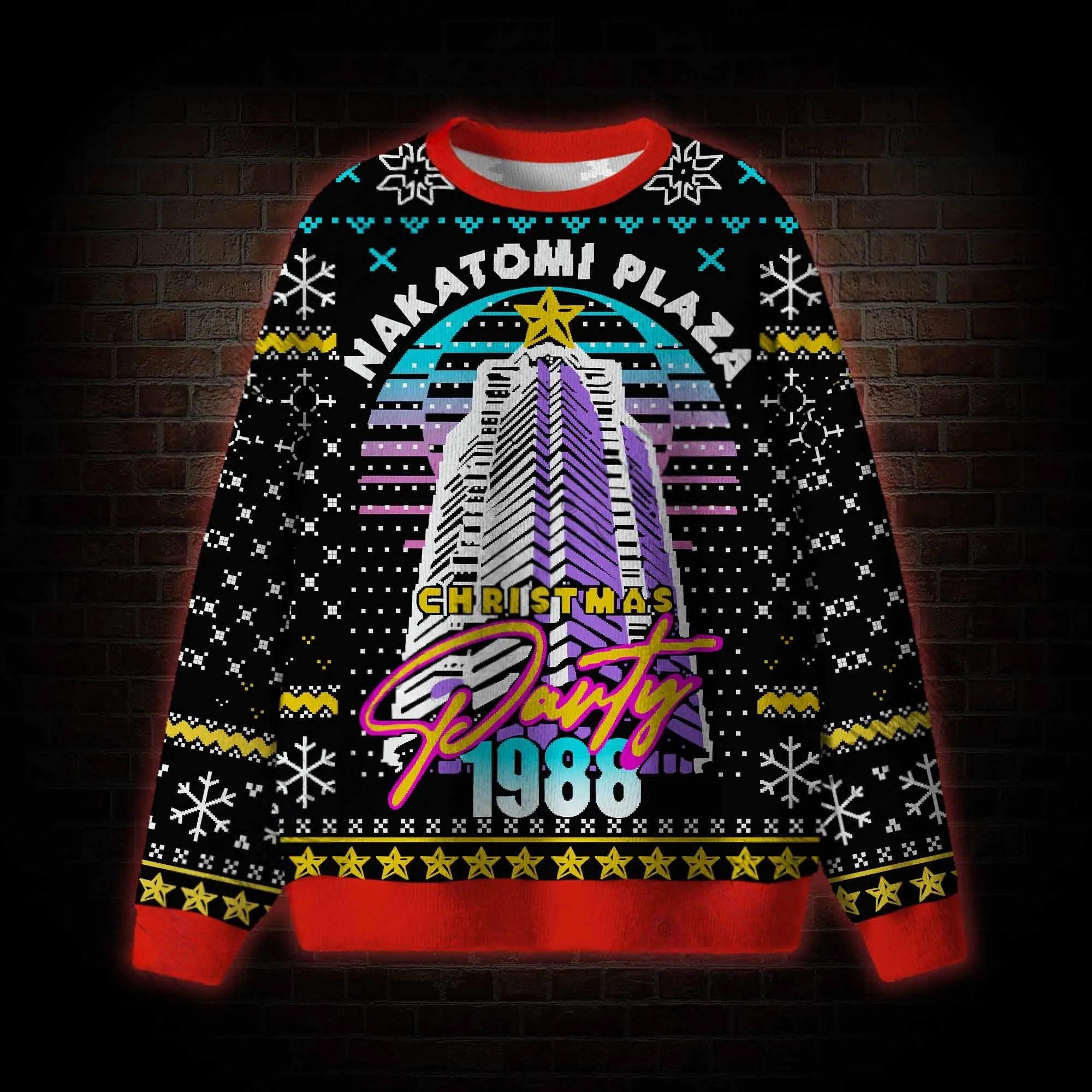 Nakatomi Plaza Christmas Party 1988 Ugly Sweatshirt