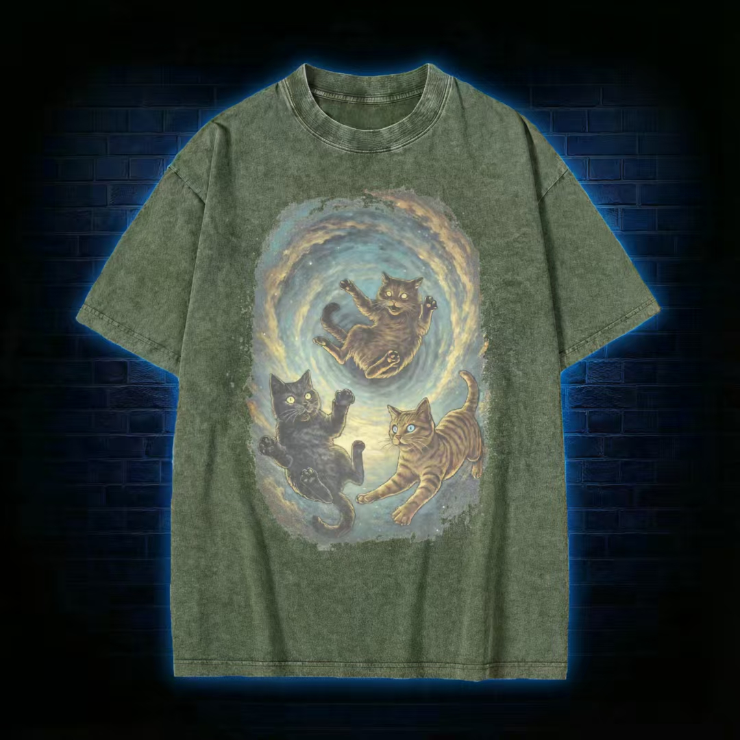 Funny Possum Moon Washed T-shirt