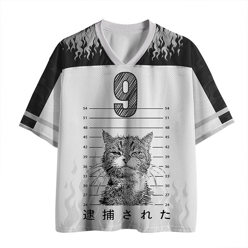 Cat That Was Arrested Mesh Jersey
