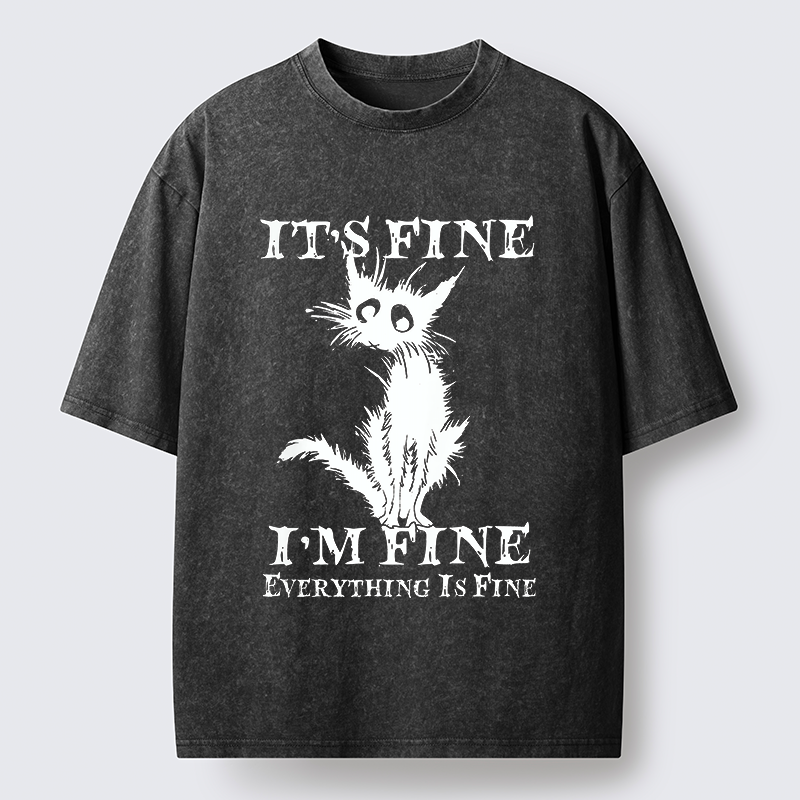 FadedStorm I'm Actually Not Very Fine Washed T-Shirt