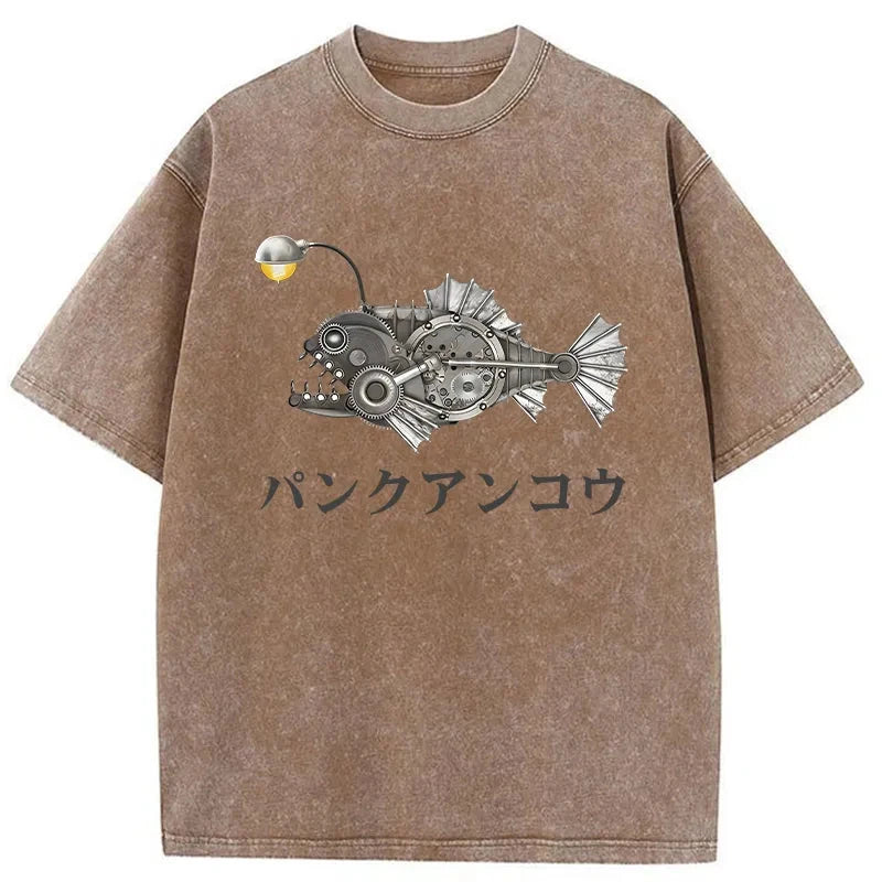  Anglerfish Japanese Washed T-Shirt