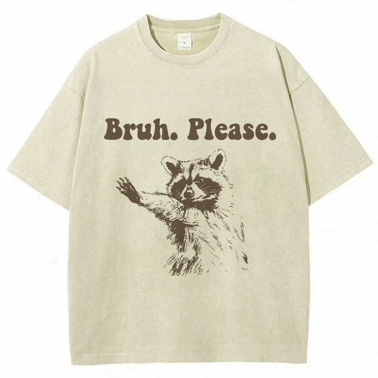 Bruh Please Washed T-shirt