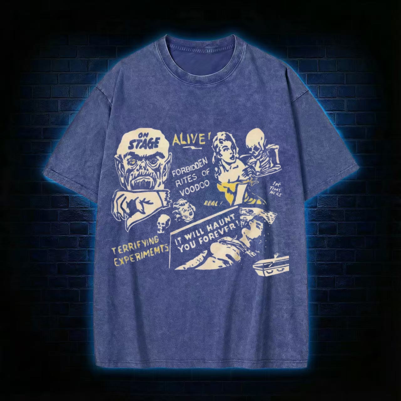 Skeleton Monster Washed T-shirt