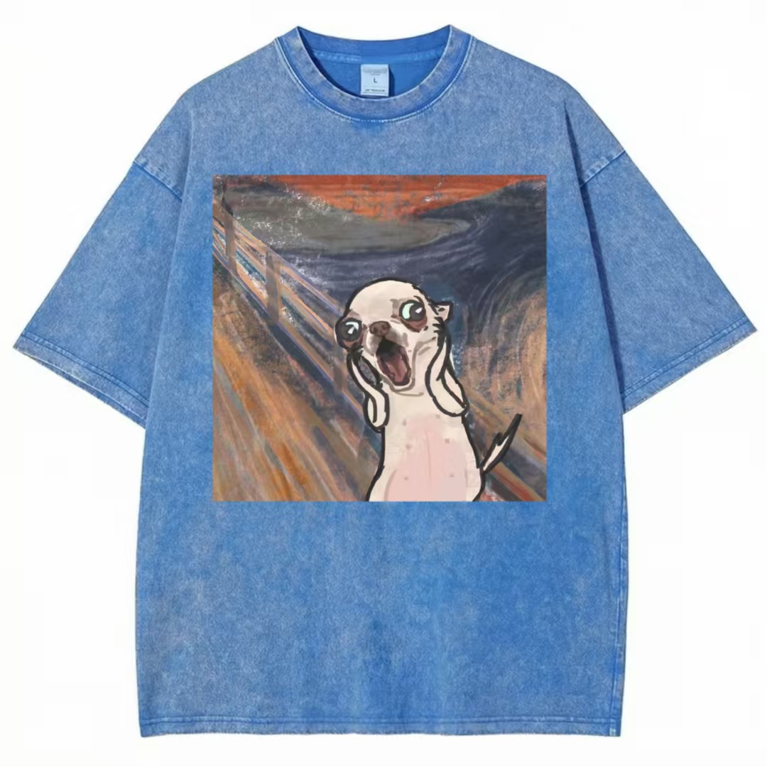 "The Chihuahua Scream" Art Parody Washed T-Shirt