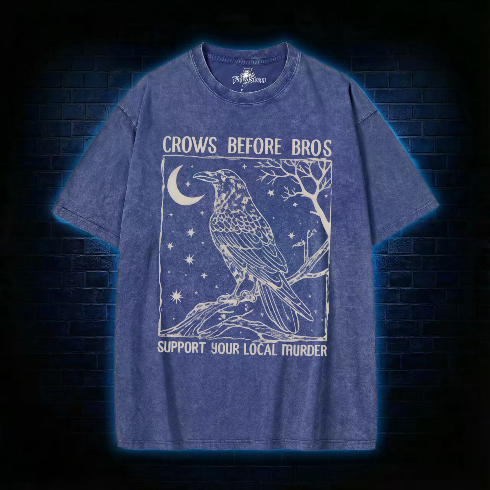 Crows Before Bros Washed T-shirt