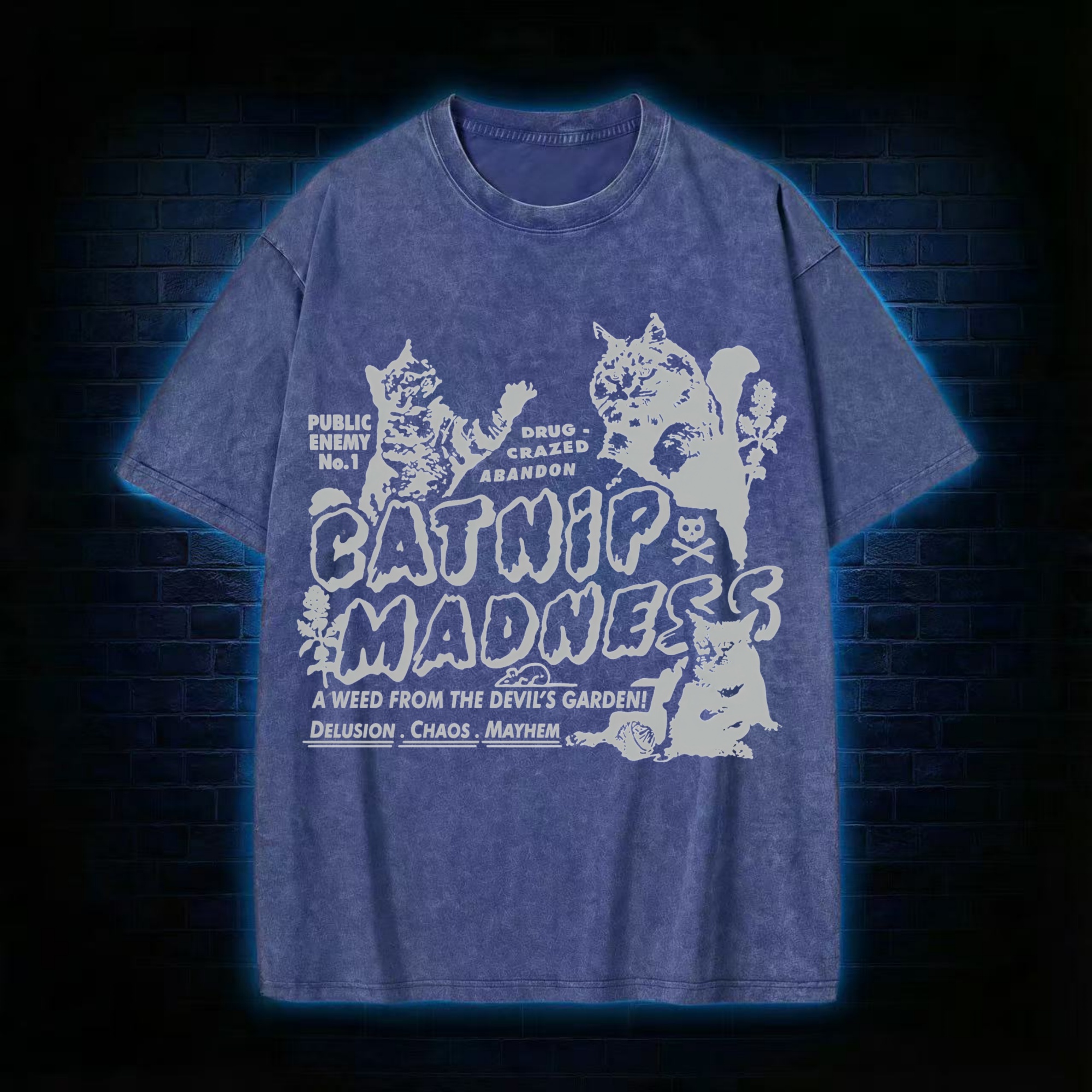 Catnip Madness Washed T-shirt