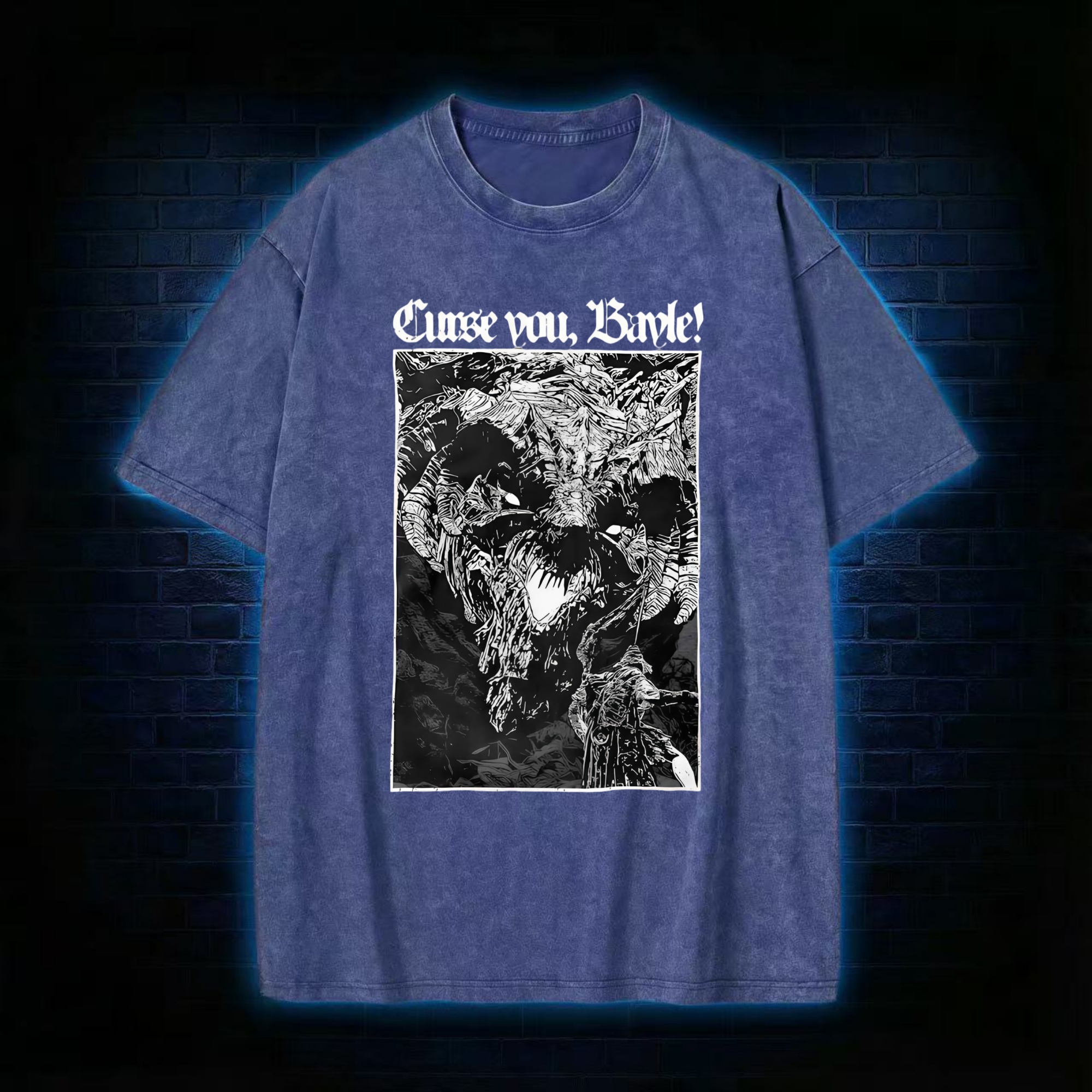 Curse You Bayle! Washed T-shirt