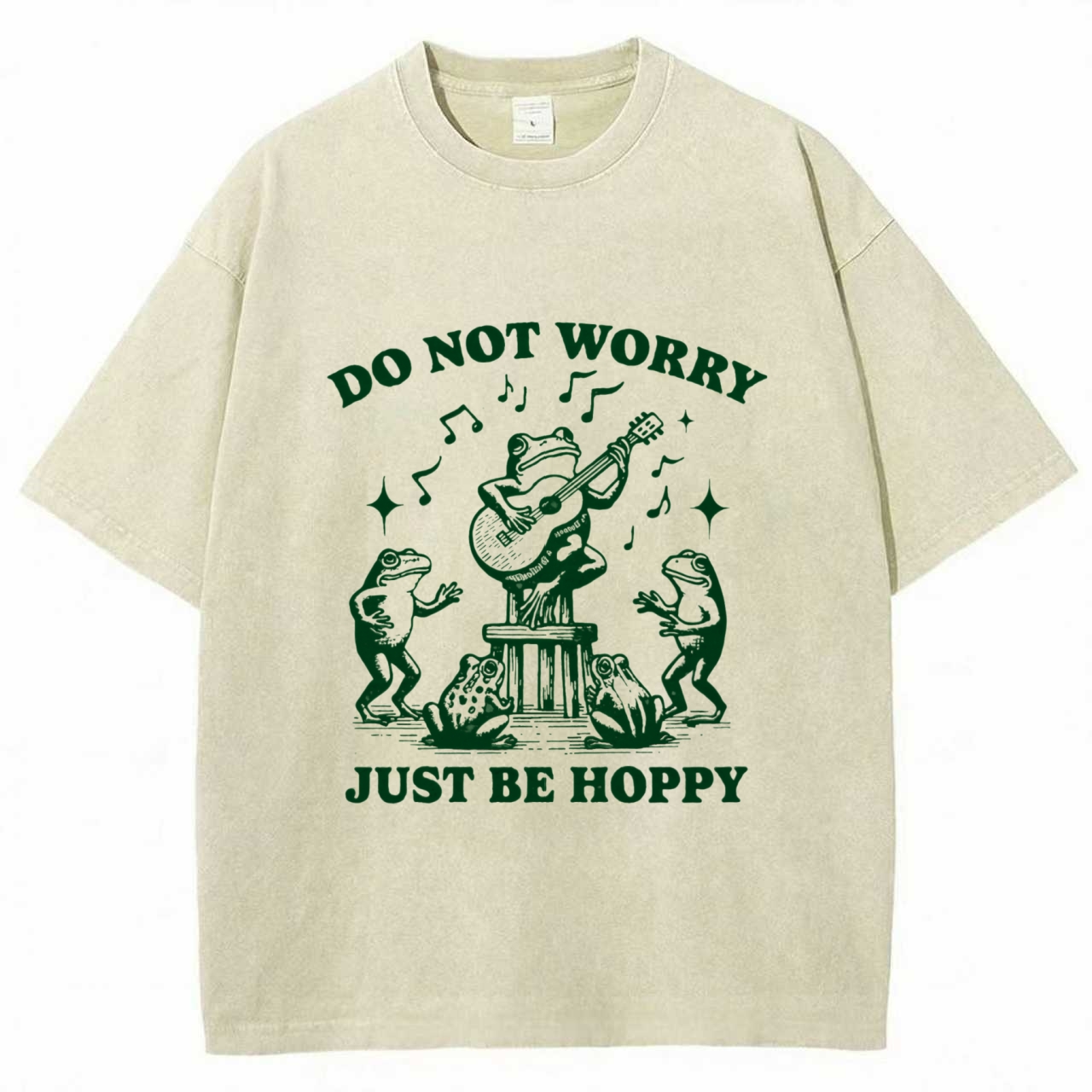 Do Not worry Just Be Hoppy Washed T-shirt