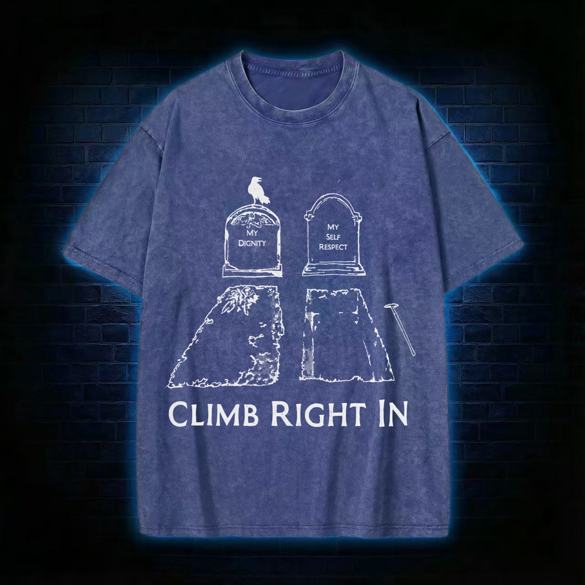Climb Right in Washed T-shirt