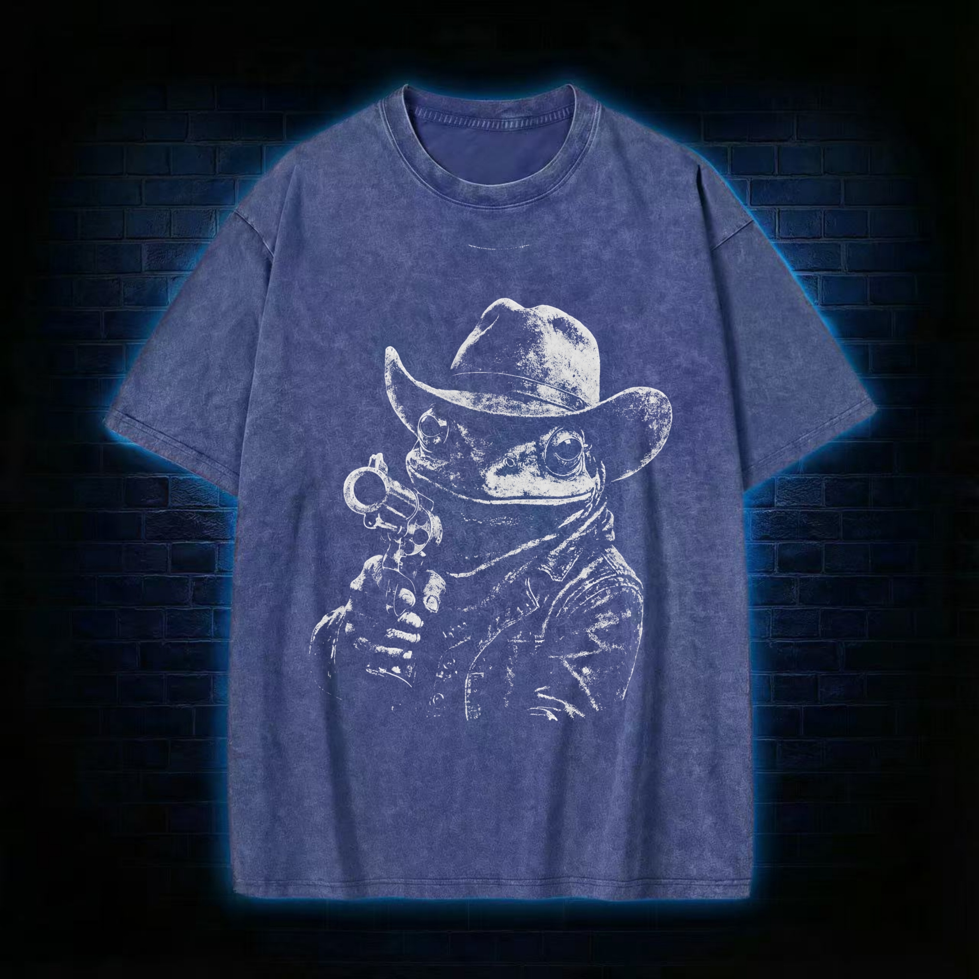 Cowboy Frog Washed T-shirt
