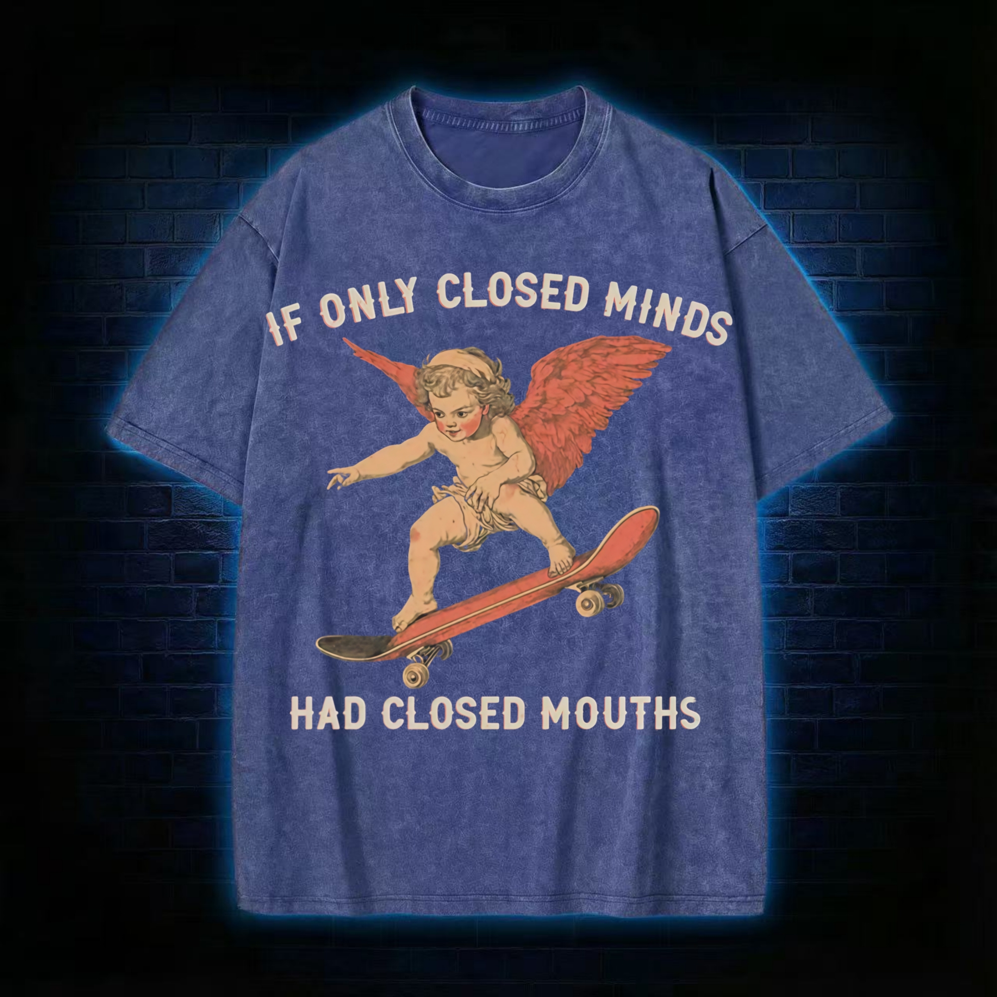 If Only Closed Minds Had Closed Mouths Washed T-shirt