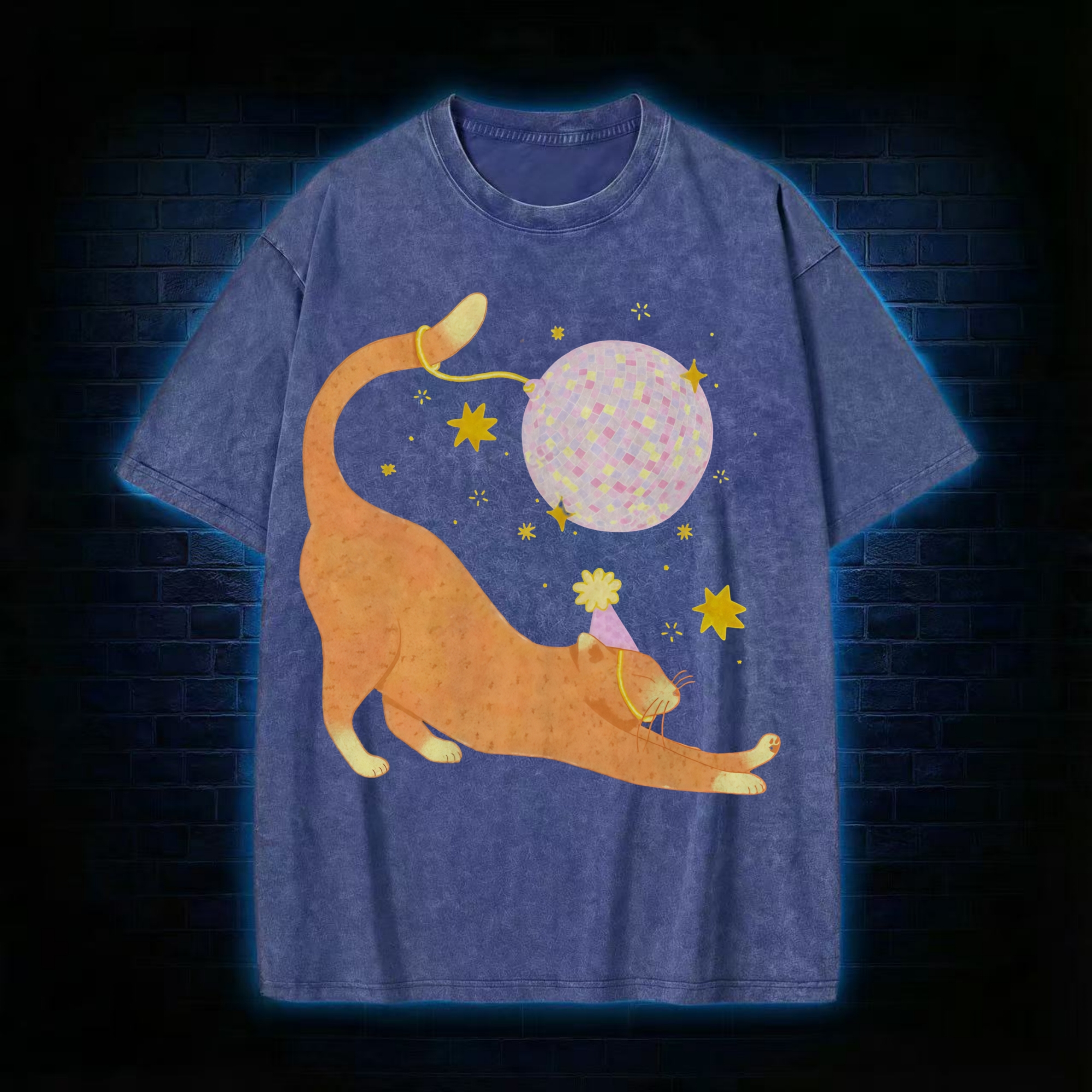 Cute Cat Disco T-shirt