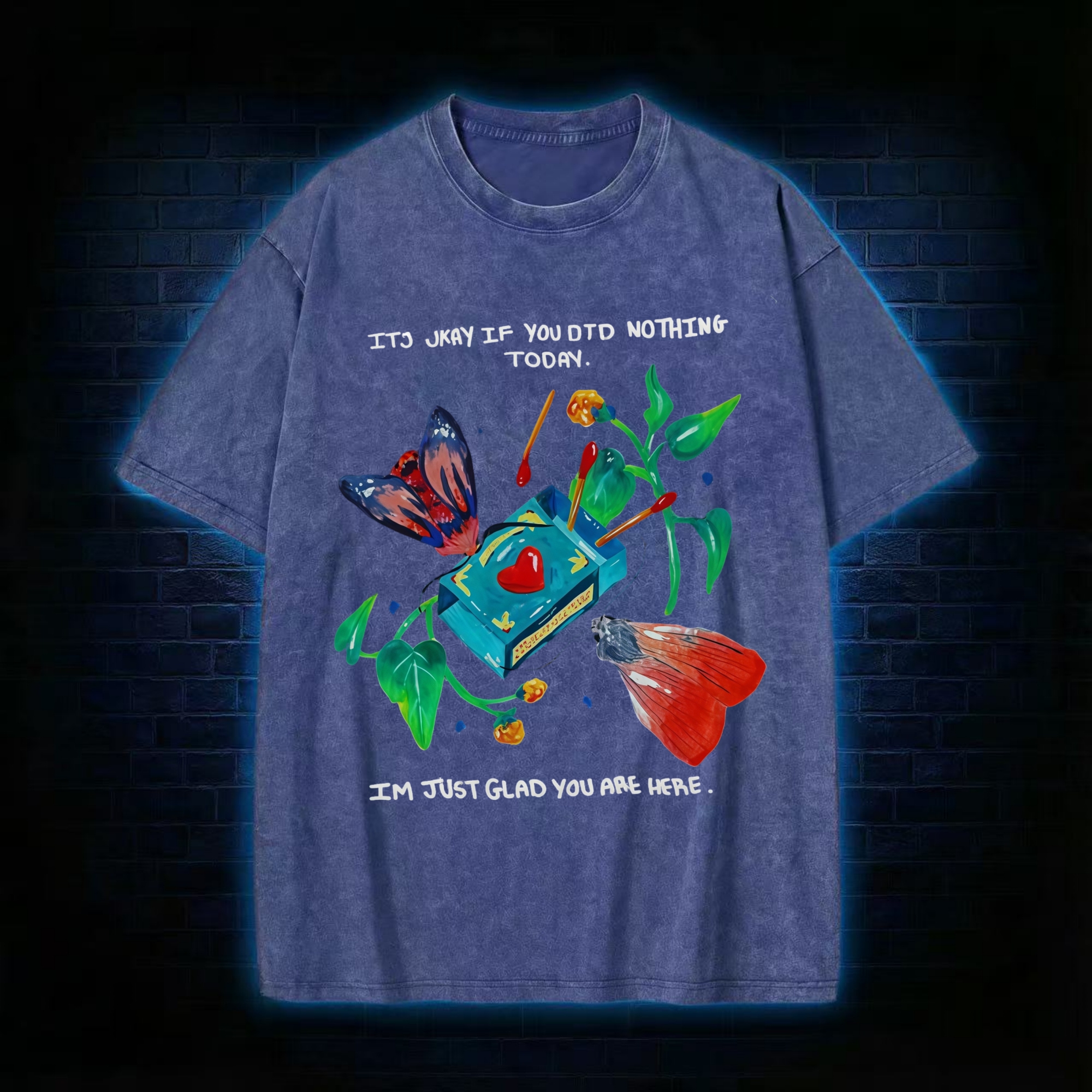 Glad You Are Here Washed T-shirt