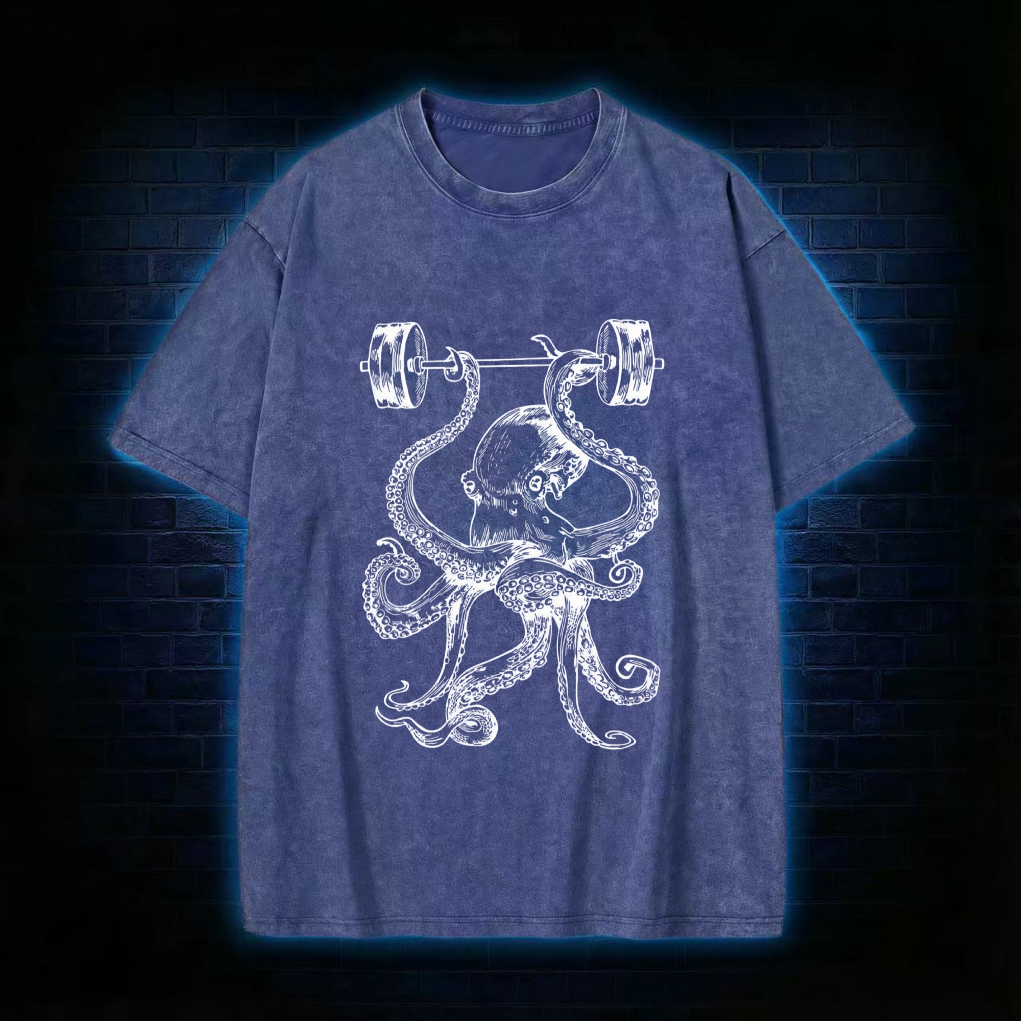 Octopus Weightlifting Washed T-shirt