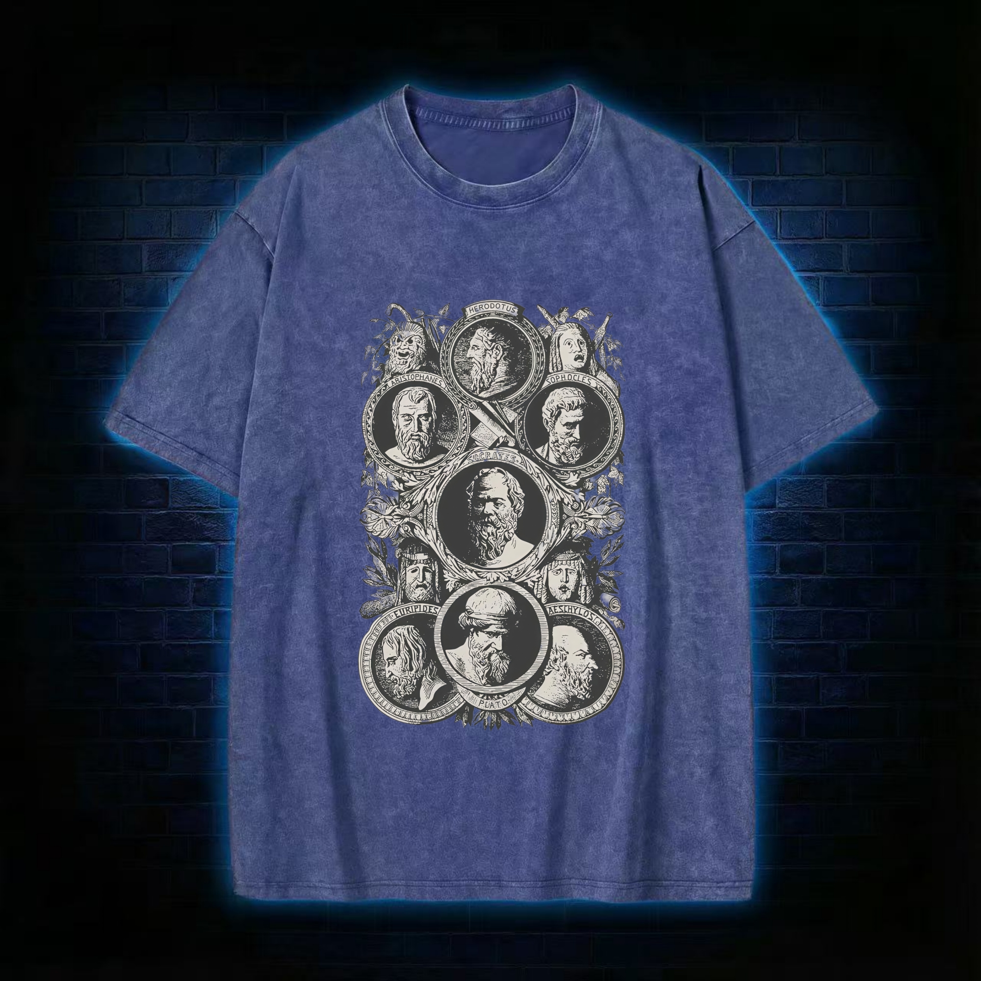 Greek Philosophers Washed T-shirt