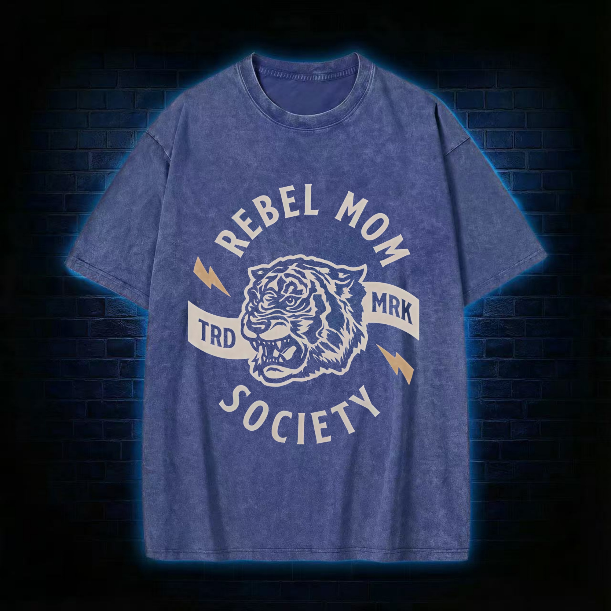 Rebel Mom Society Tiger Washed T-shirt