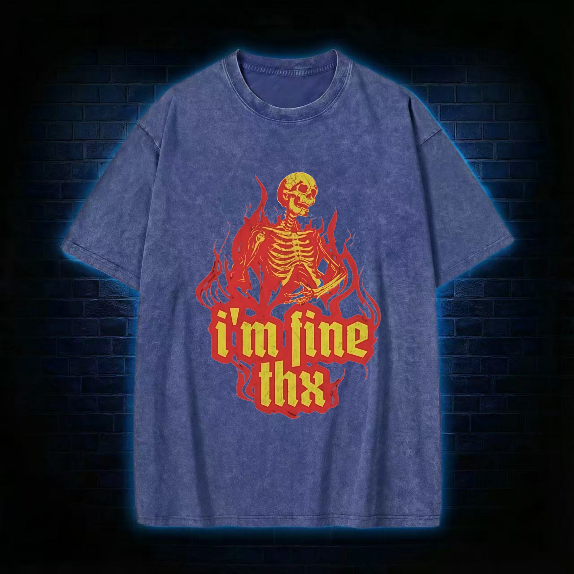 I'm Fine Thx Washed T-shirt