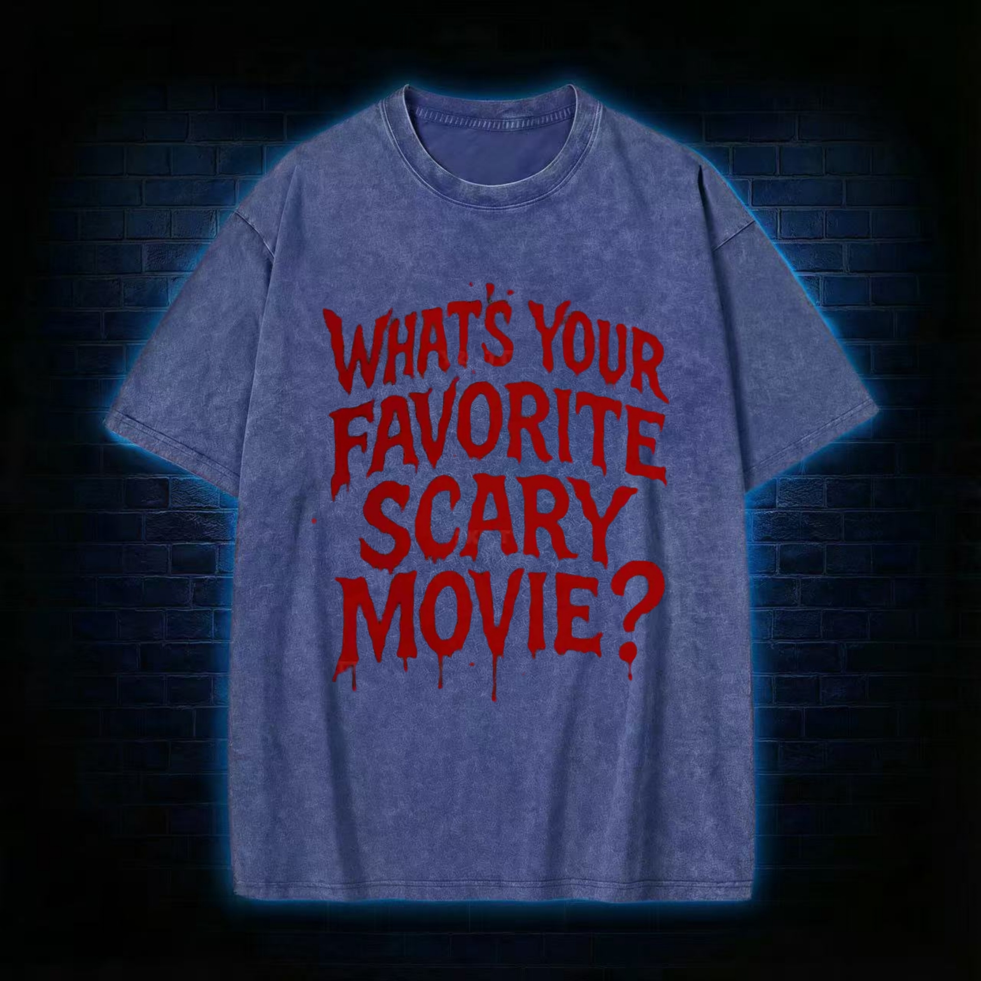 What's Your Favorite Scary Movie Washed T-shirt