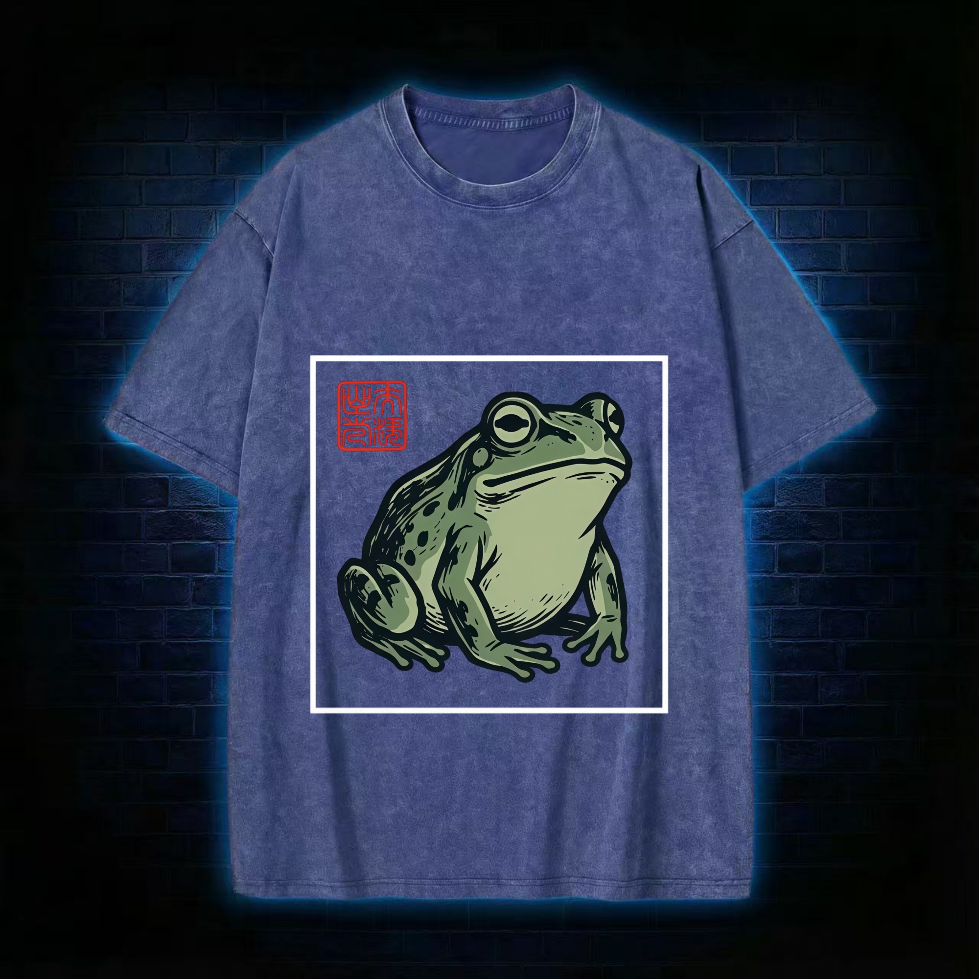 Zen Frog Washed T-Shirt