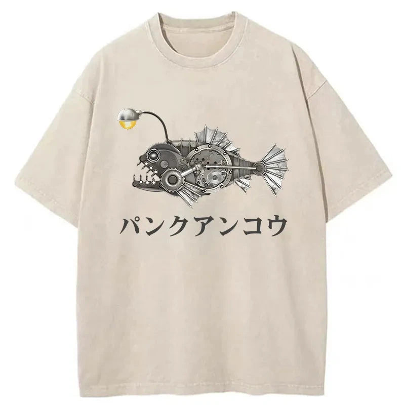  Anglerfish Japanese Washed T-Shirt