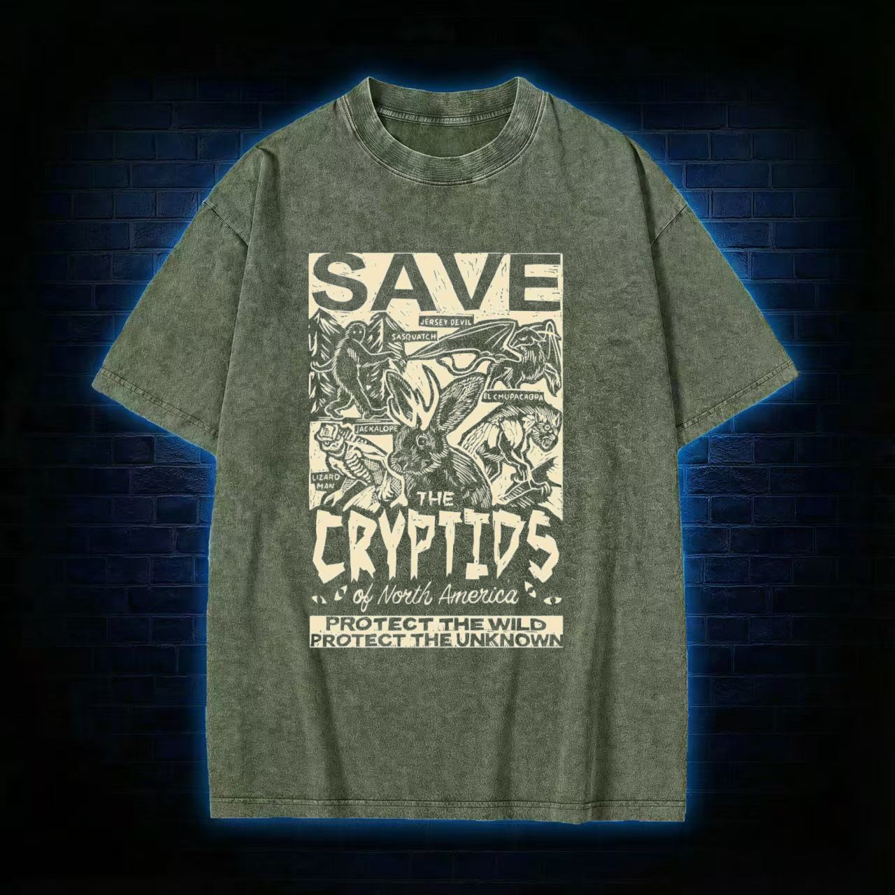 Save the Cryptids Washed T-shirt