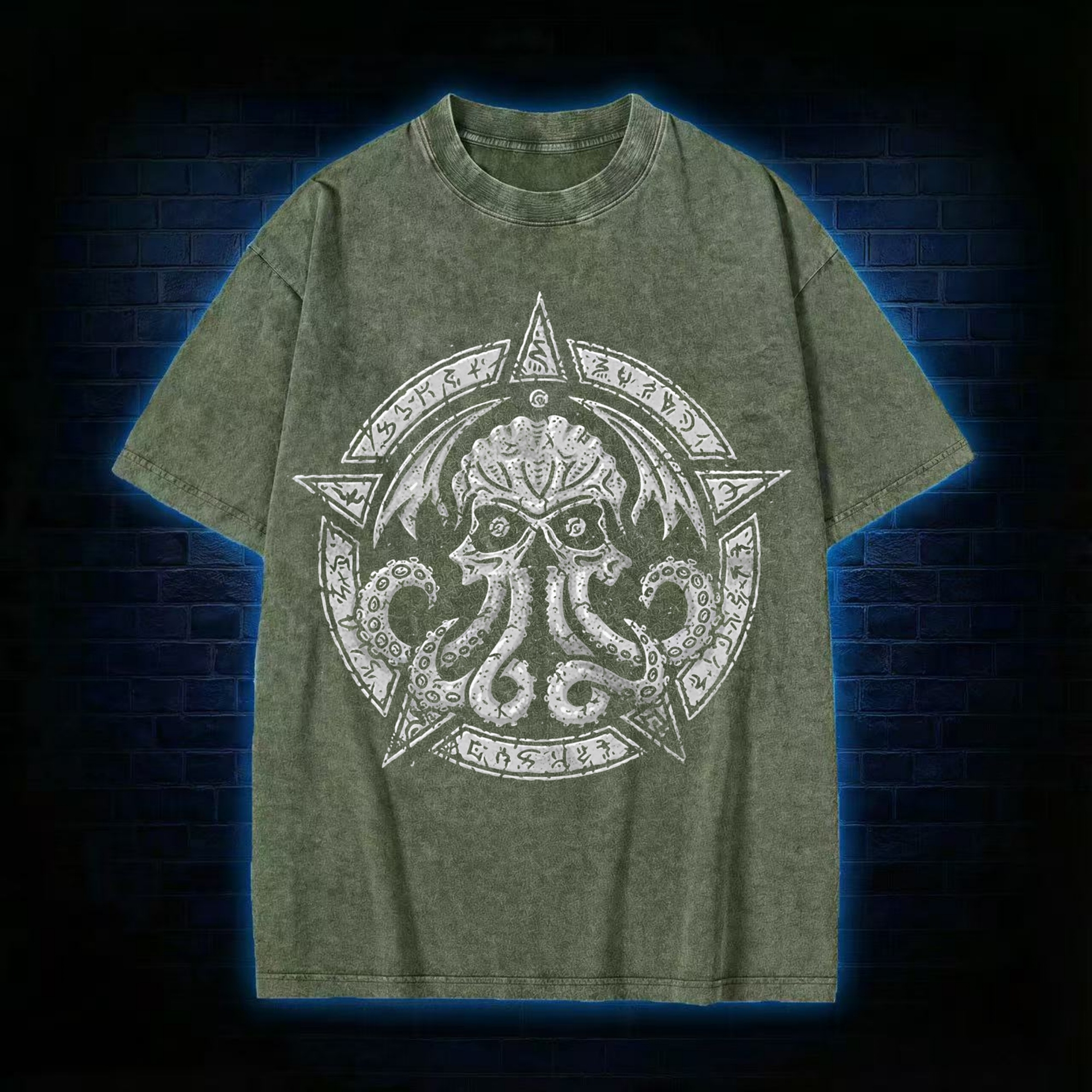 Cthulhu Fhtagn Vintage Washed T-shirt