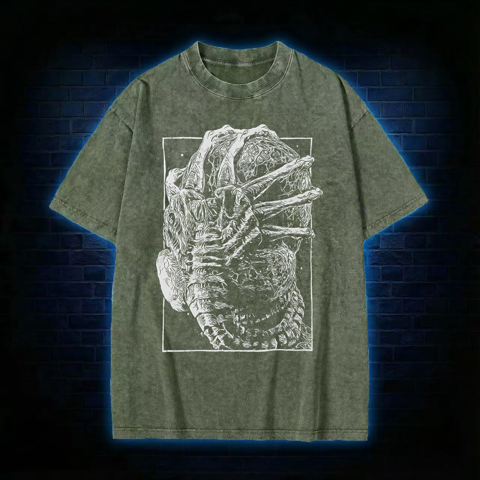 Alien Delivery Guy Washed T-shirt