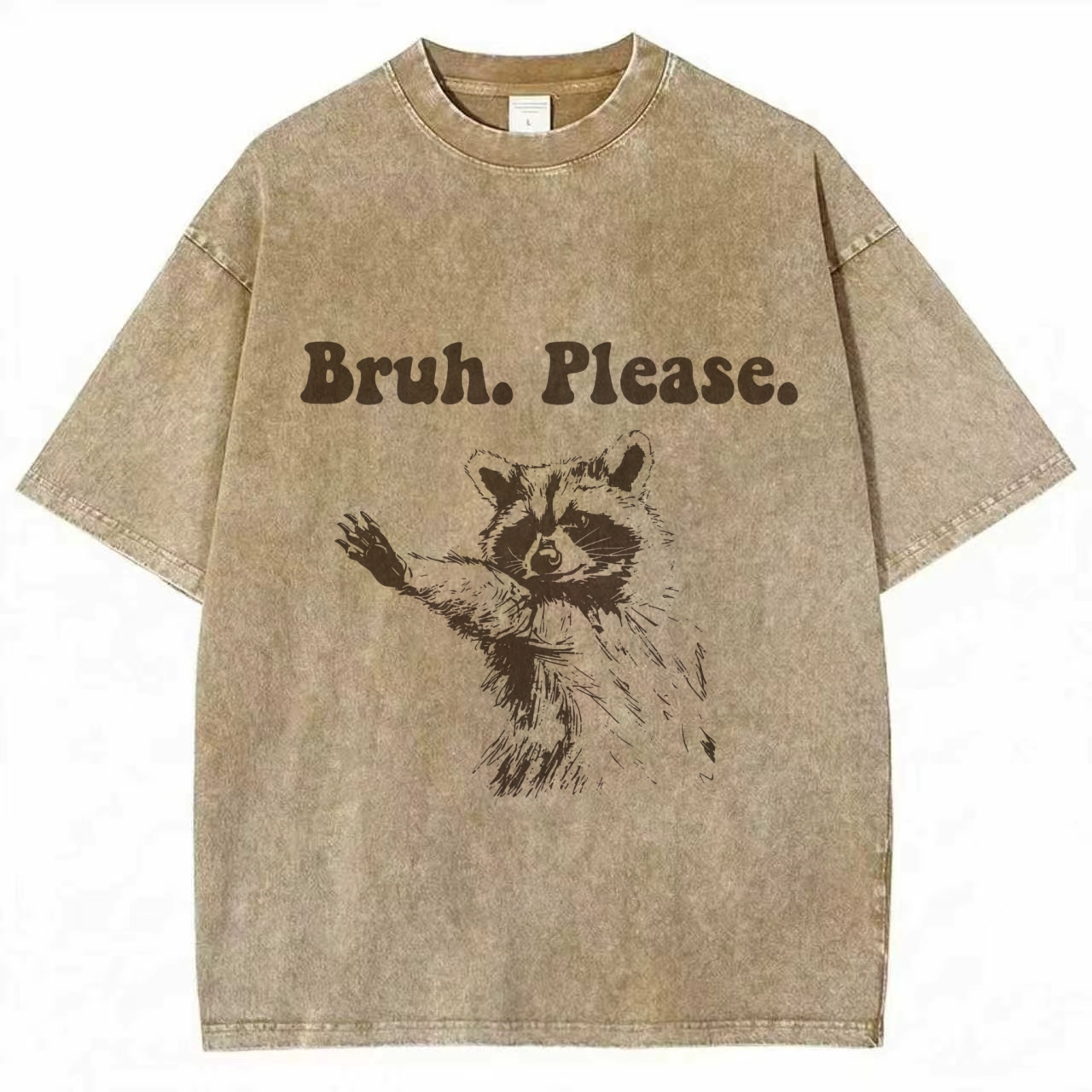 Bruh Please Washed T-shirt