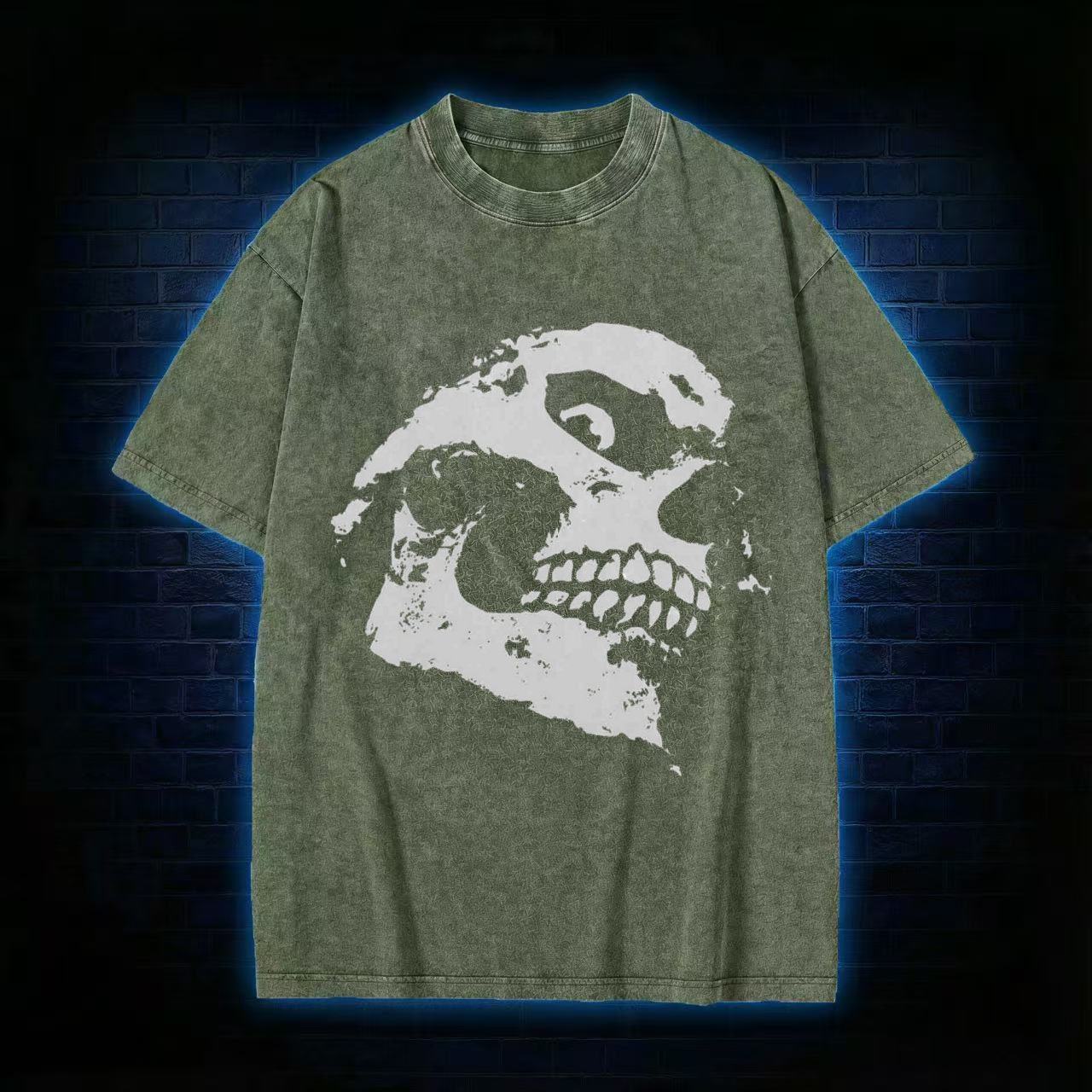 Retro Skull Washed T-shirt