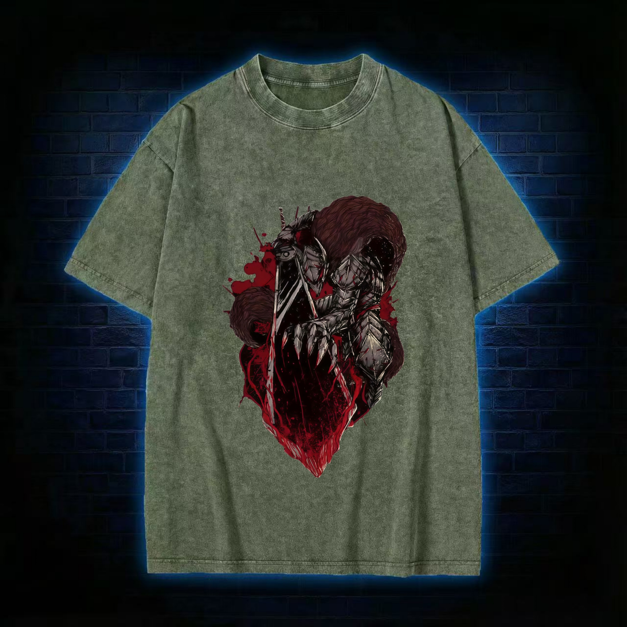 Black Swordsman Washed T-shirt