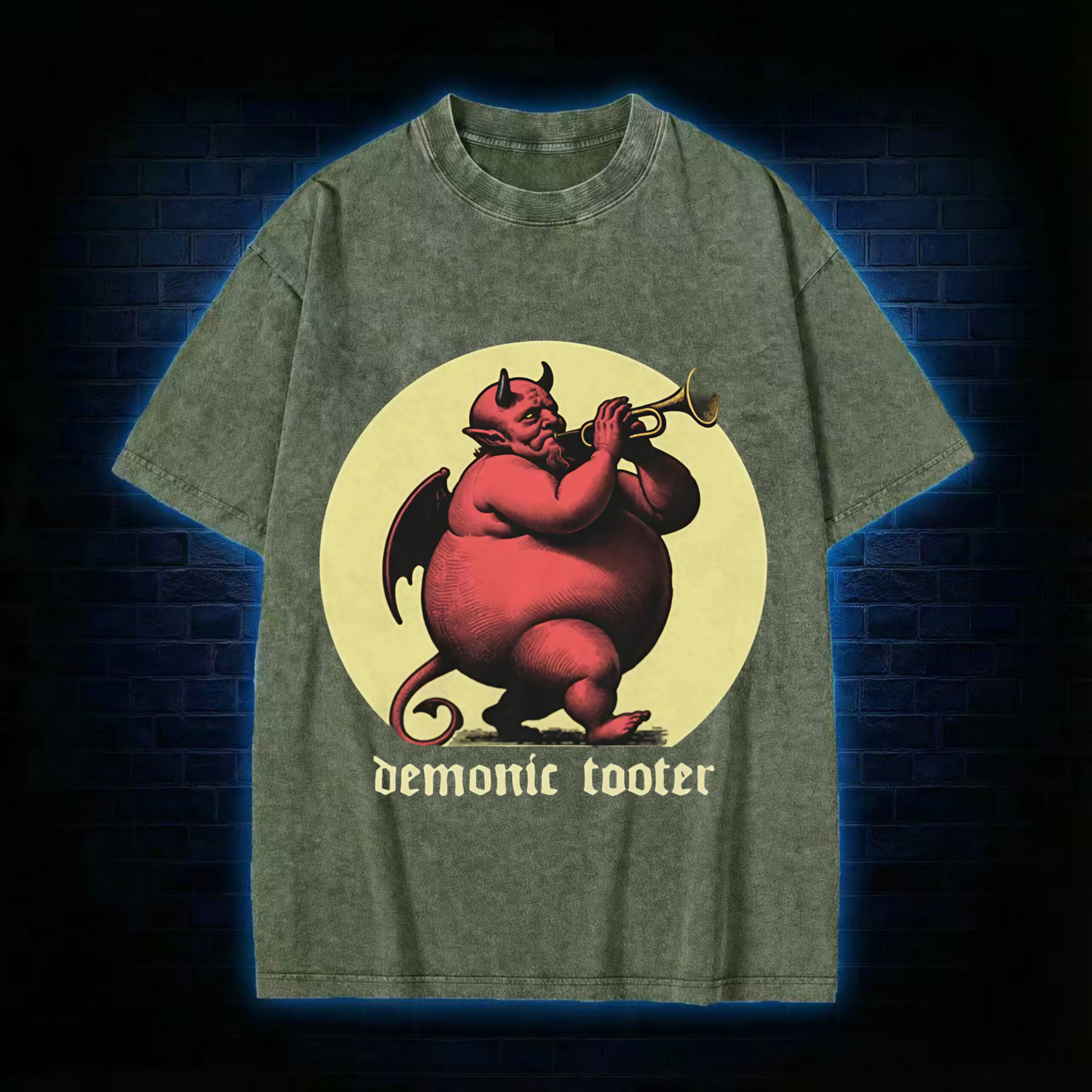 Demonic Tooter Washed T-shirt