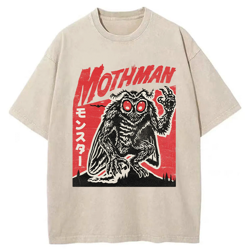 Retro Mothman Washed T-Shirt