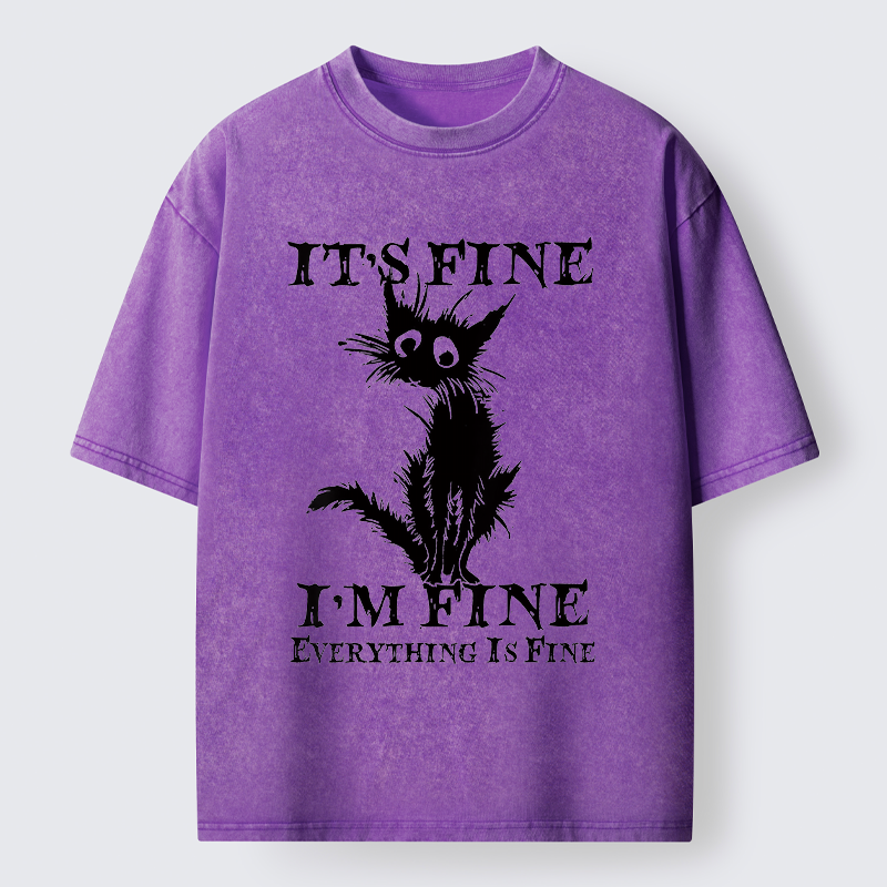 FadedStorm I'm Actually Not Very Fine Washed T-Shirt