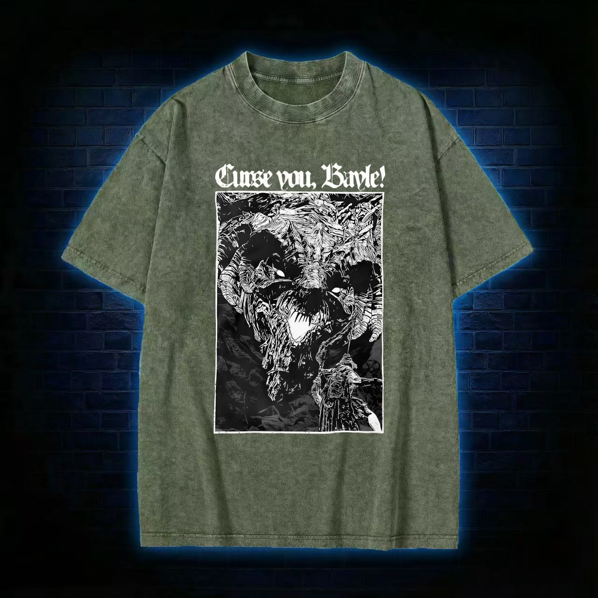 Curse You Bayle! Washed T-shirt