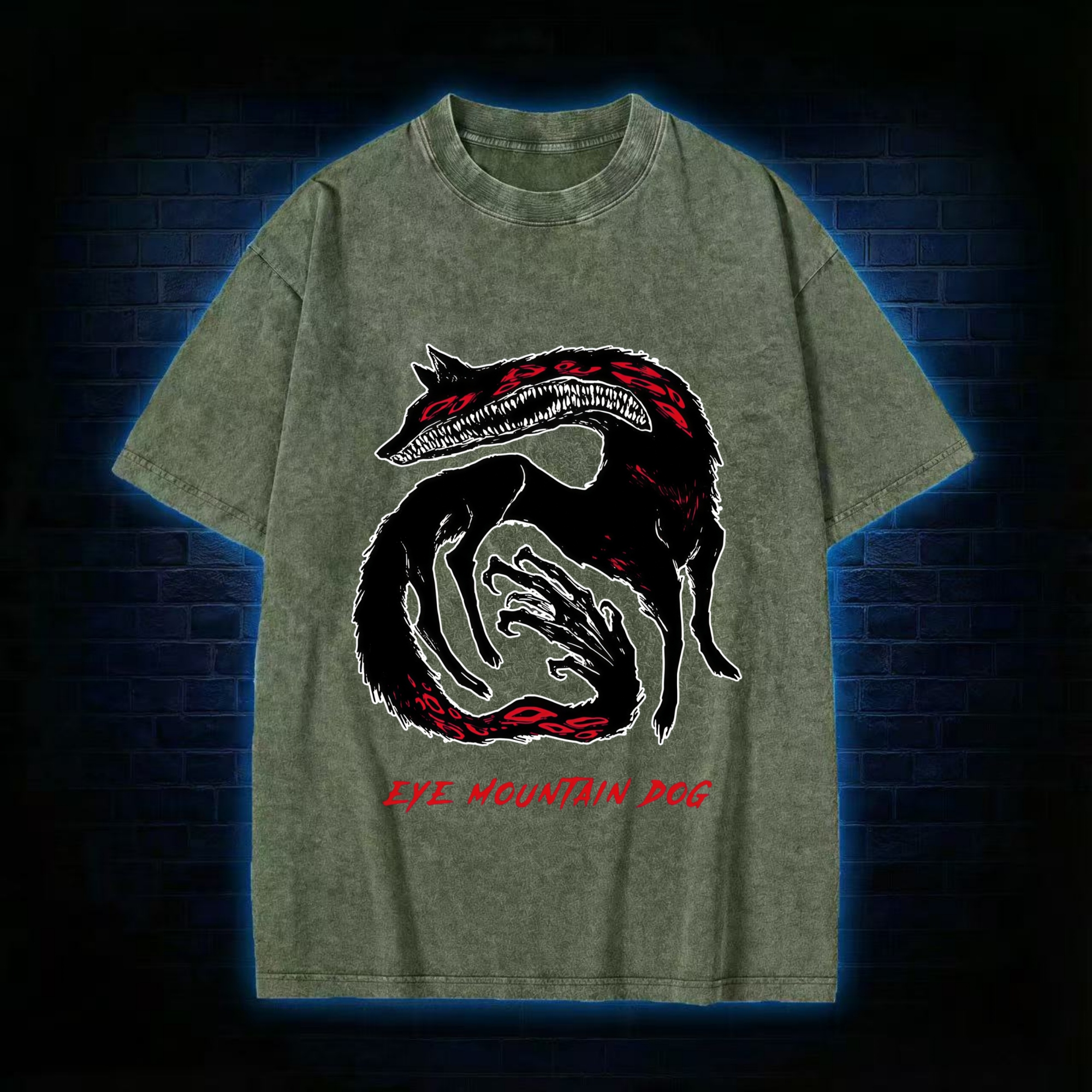 Eye Mountain Dog Washed T-shirt