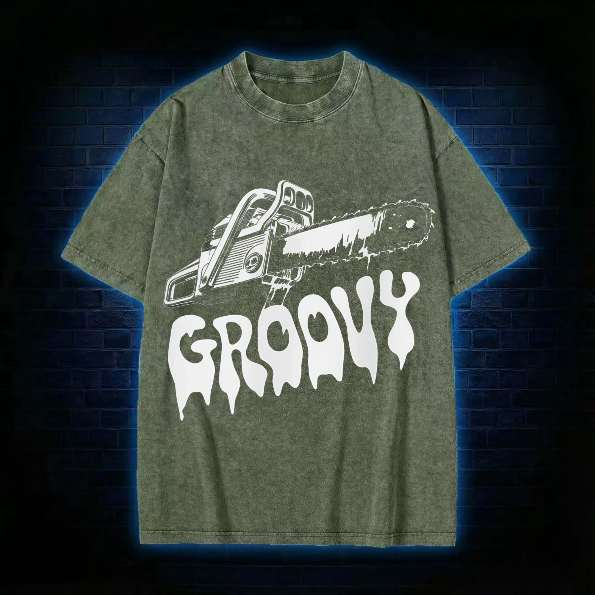 Groovy Chainsaw Washed T-shirt