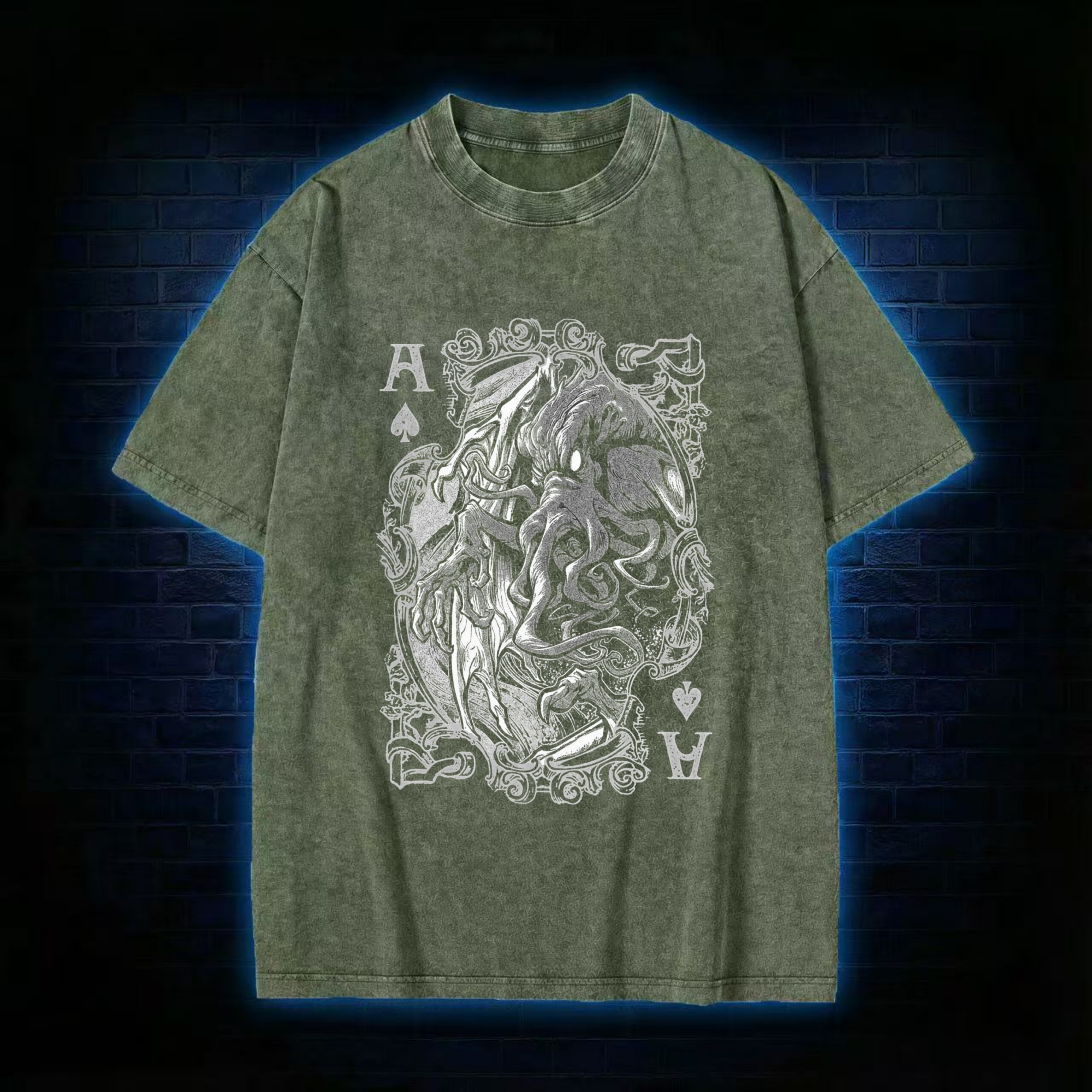 Cthulhu Mythos Cards Washed T-shirt