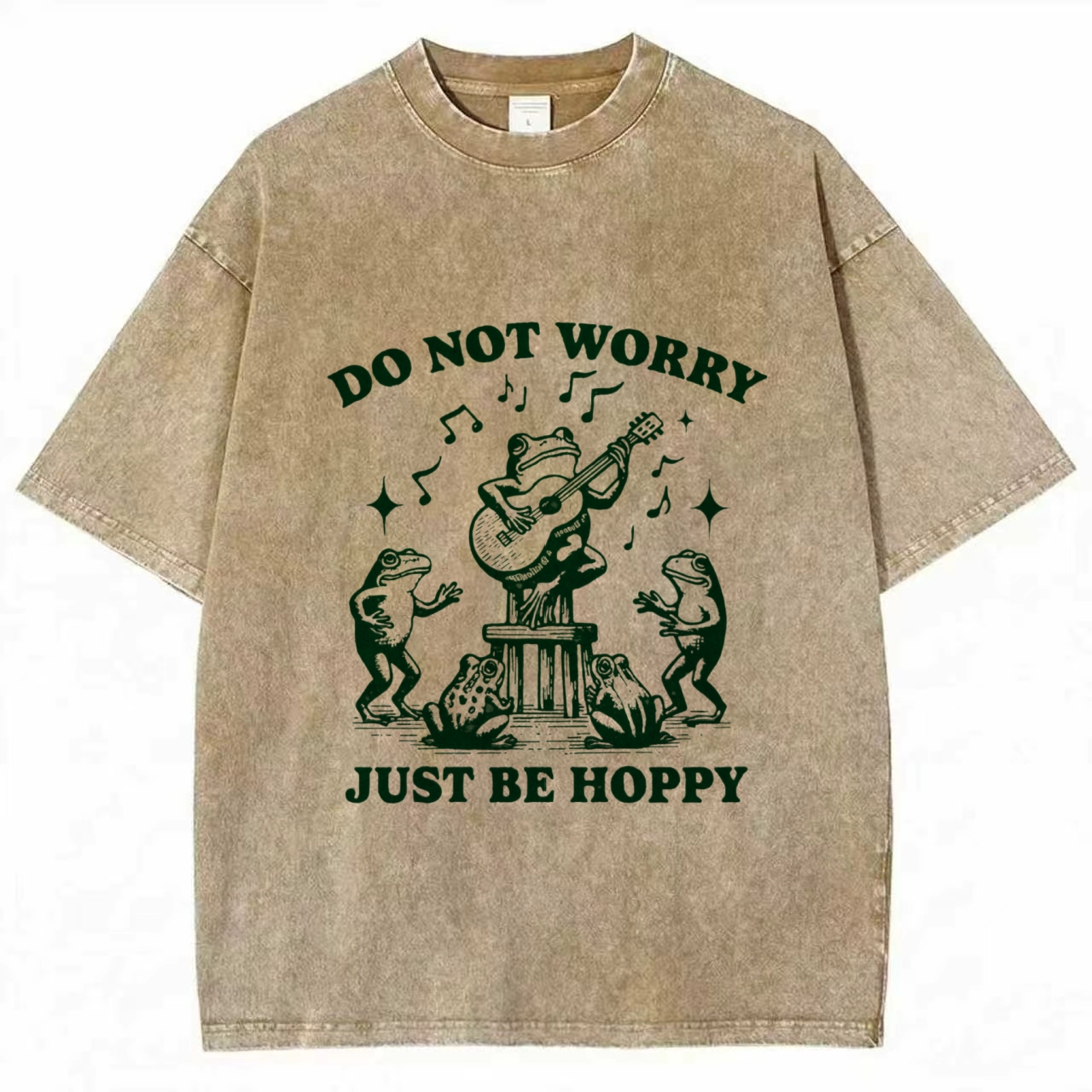 Do Not worry Just Be Hoppy Washed T-shirt