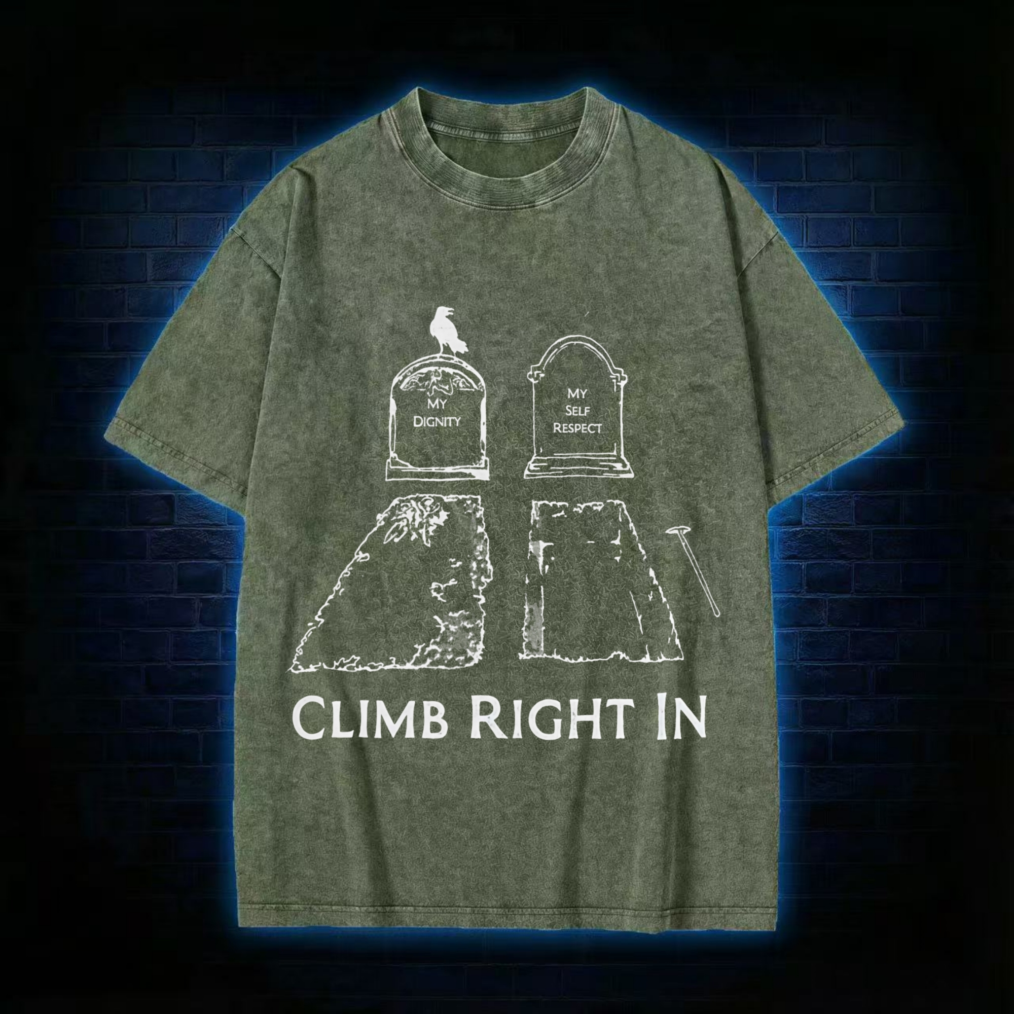 Climb Right in Washed T-shirt