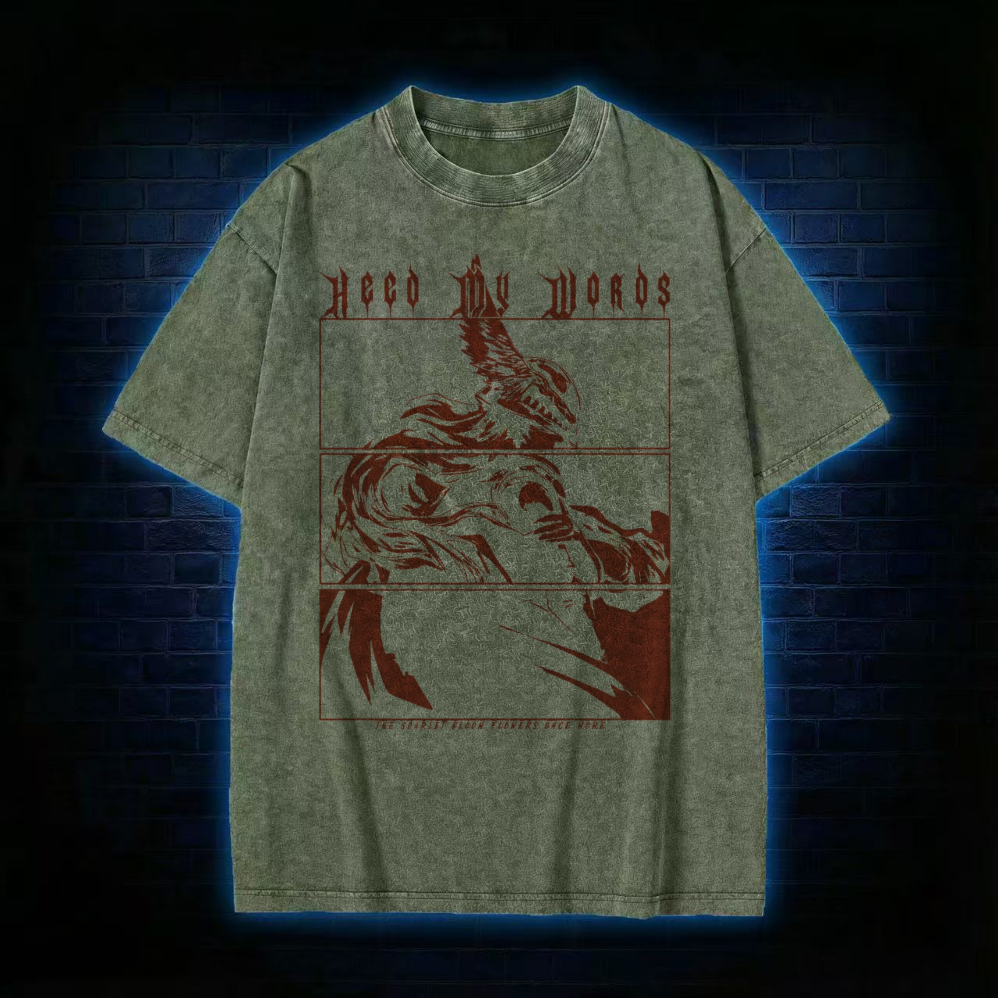 Heed my words Retro Washed T-shirt