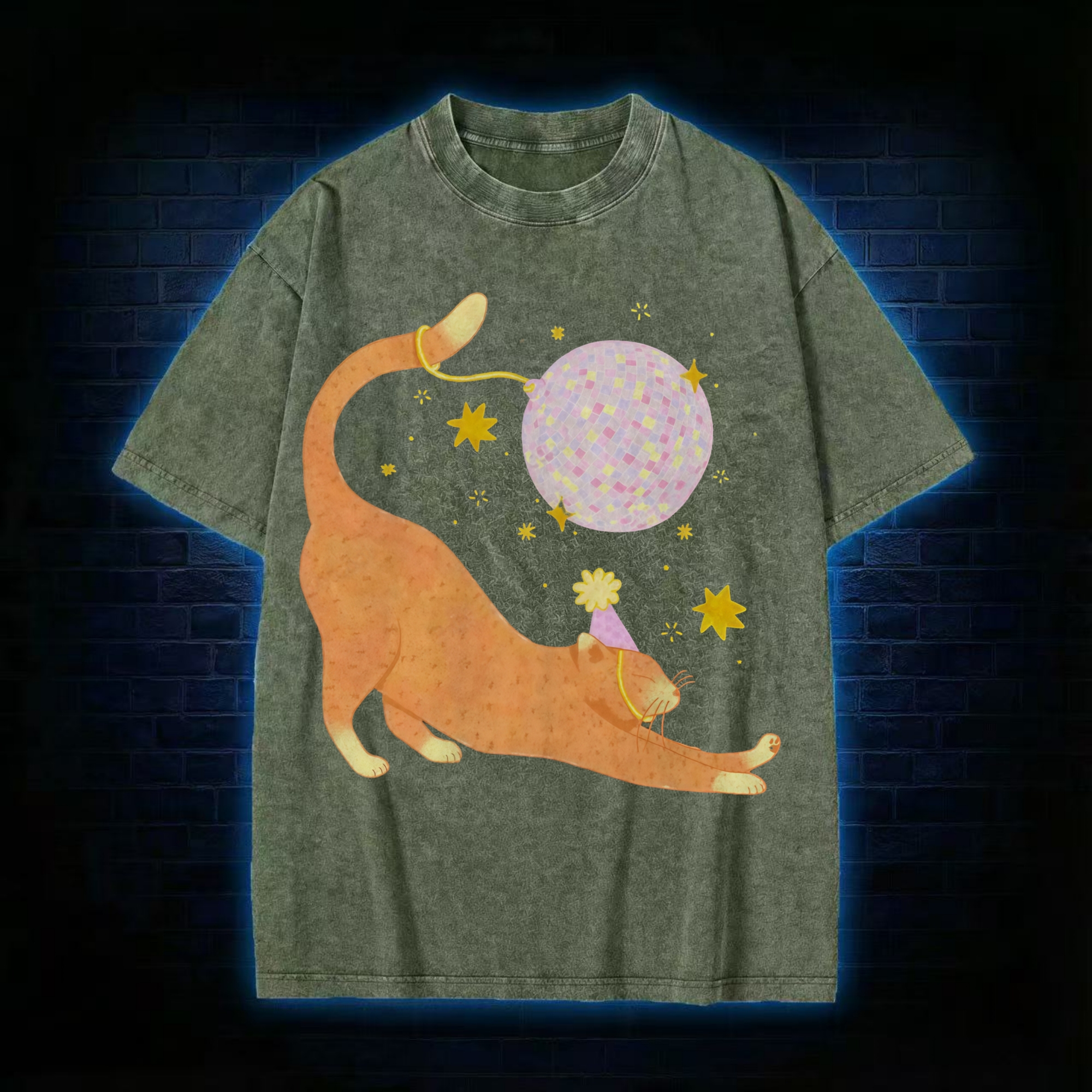Cute Cat Disco T-shirt