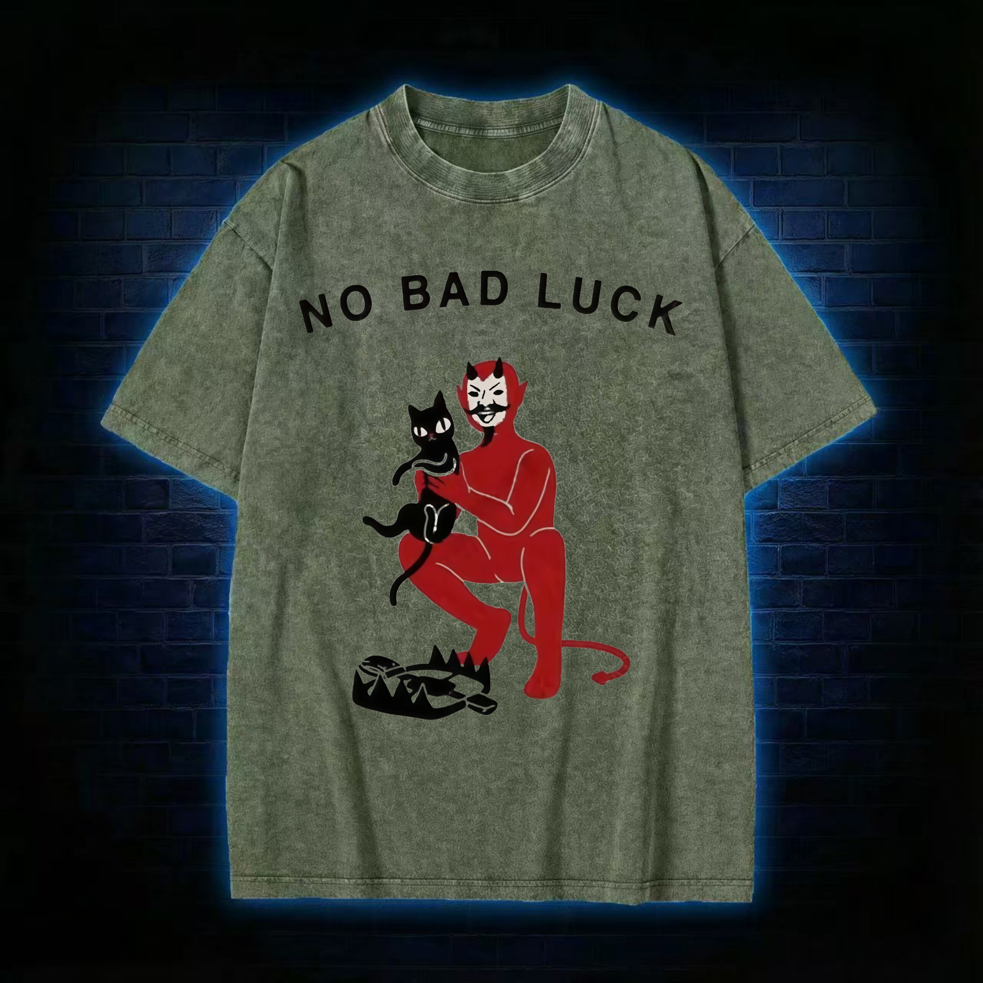 No Bad Luck Washed T-shirt