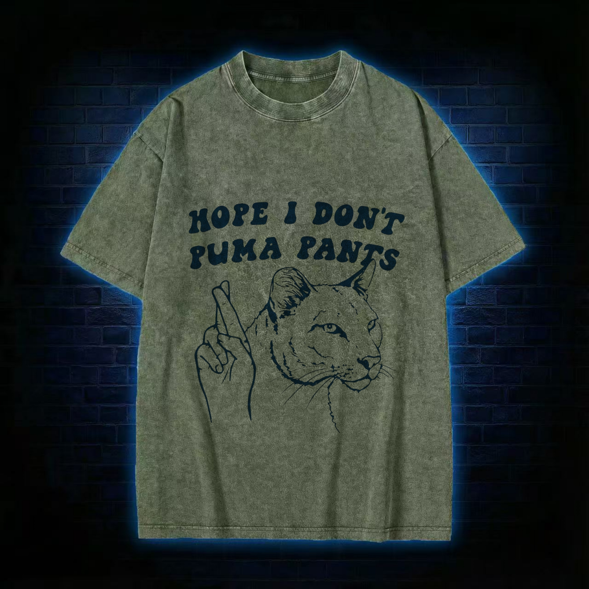 Hope I Don't Puma Pants Washed T-shirt