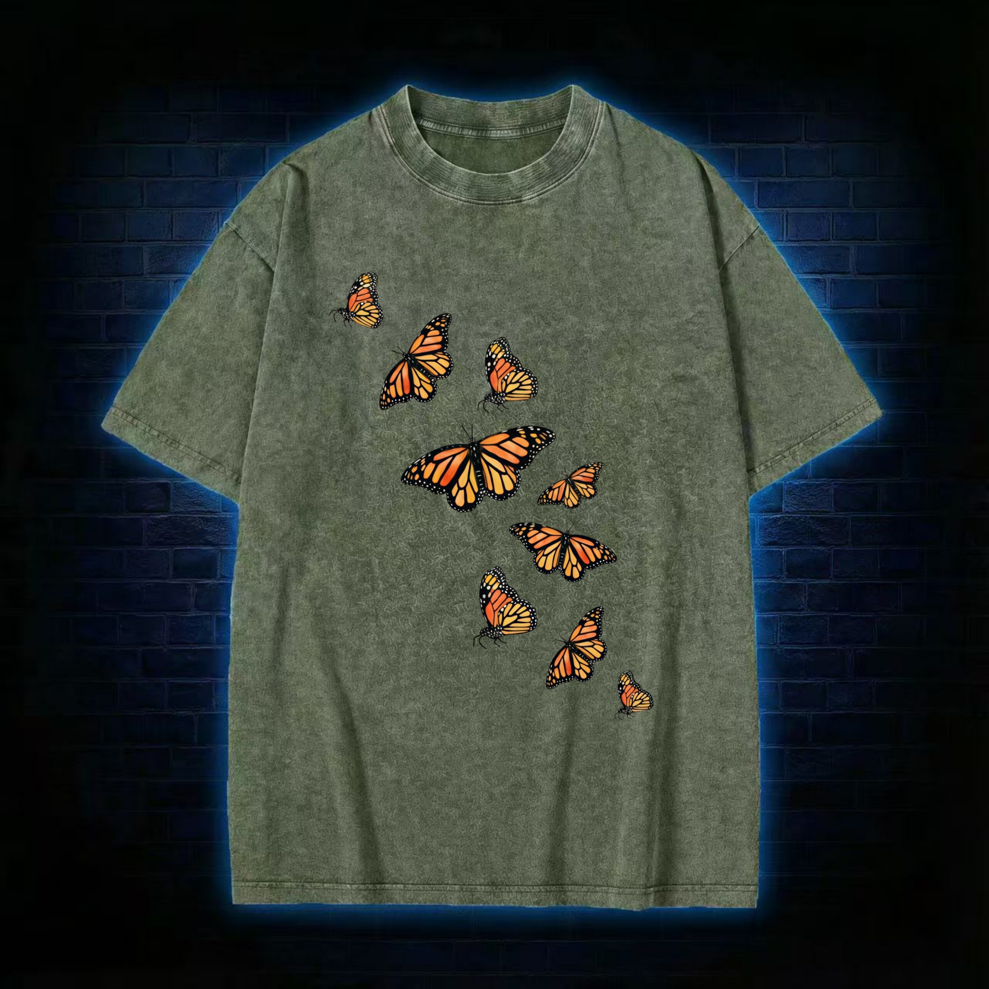 Monarch Butterfly Flight Washed T-shirt