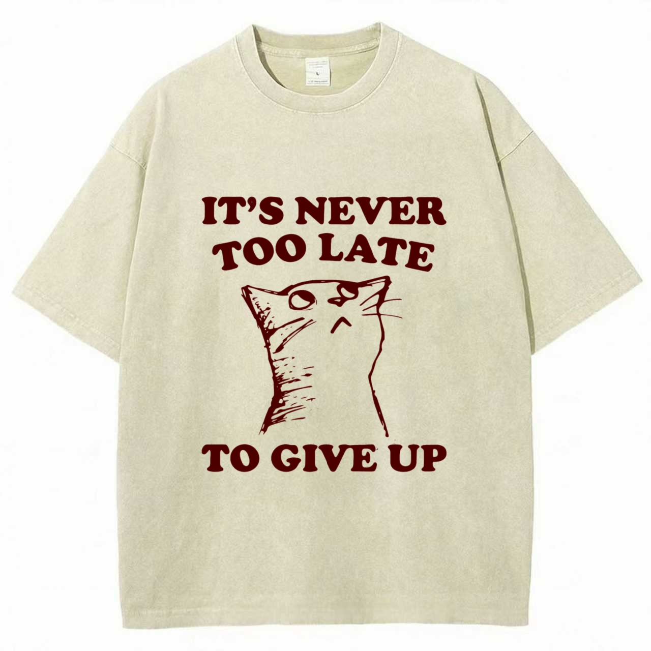 It's Never Too Late To Give Up Washed T-shirt