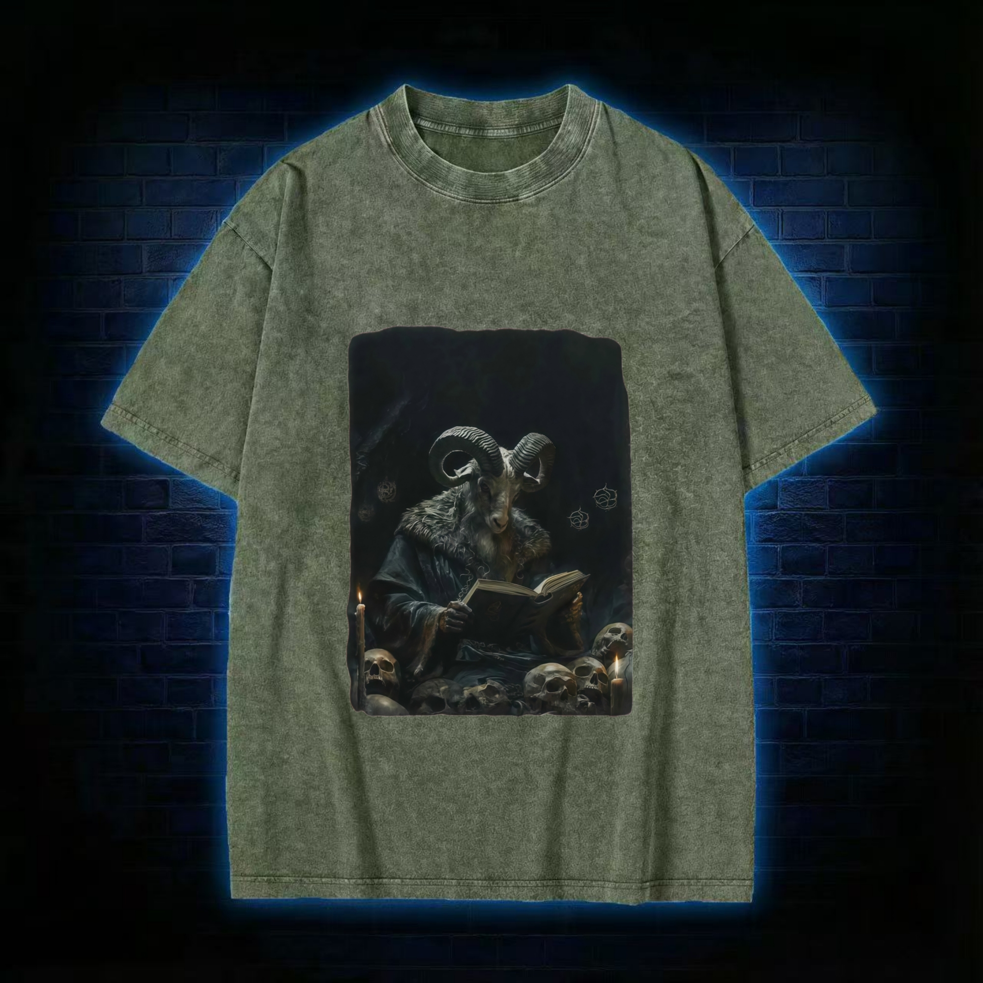 The Goat Devil Reading Washed T-shirt