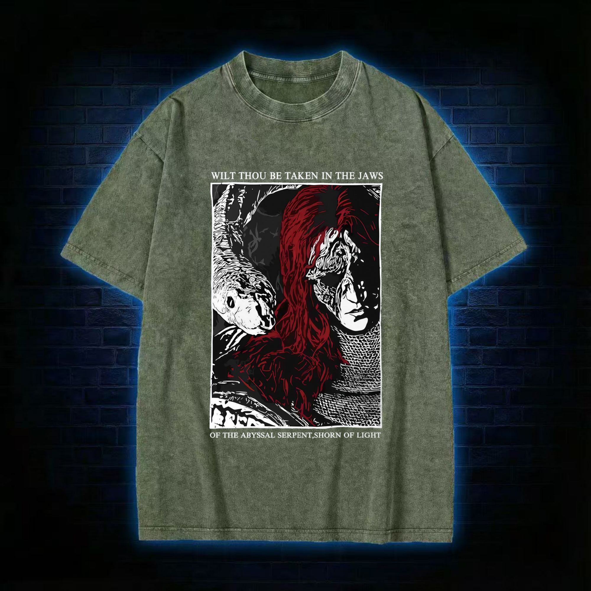 The Abyssal Serpen Washed T-shirt